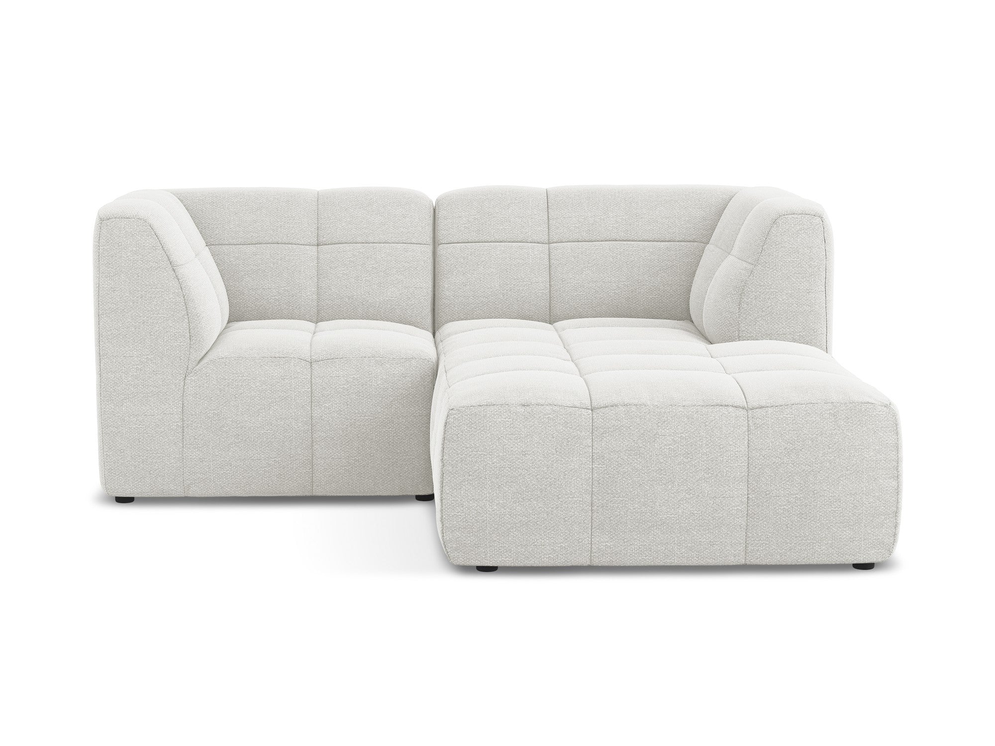 Right-facing modular sofa for 2 people ALOHA white boucle