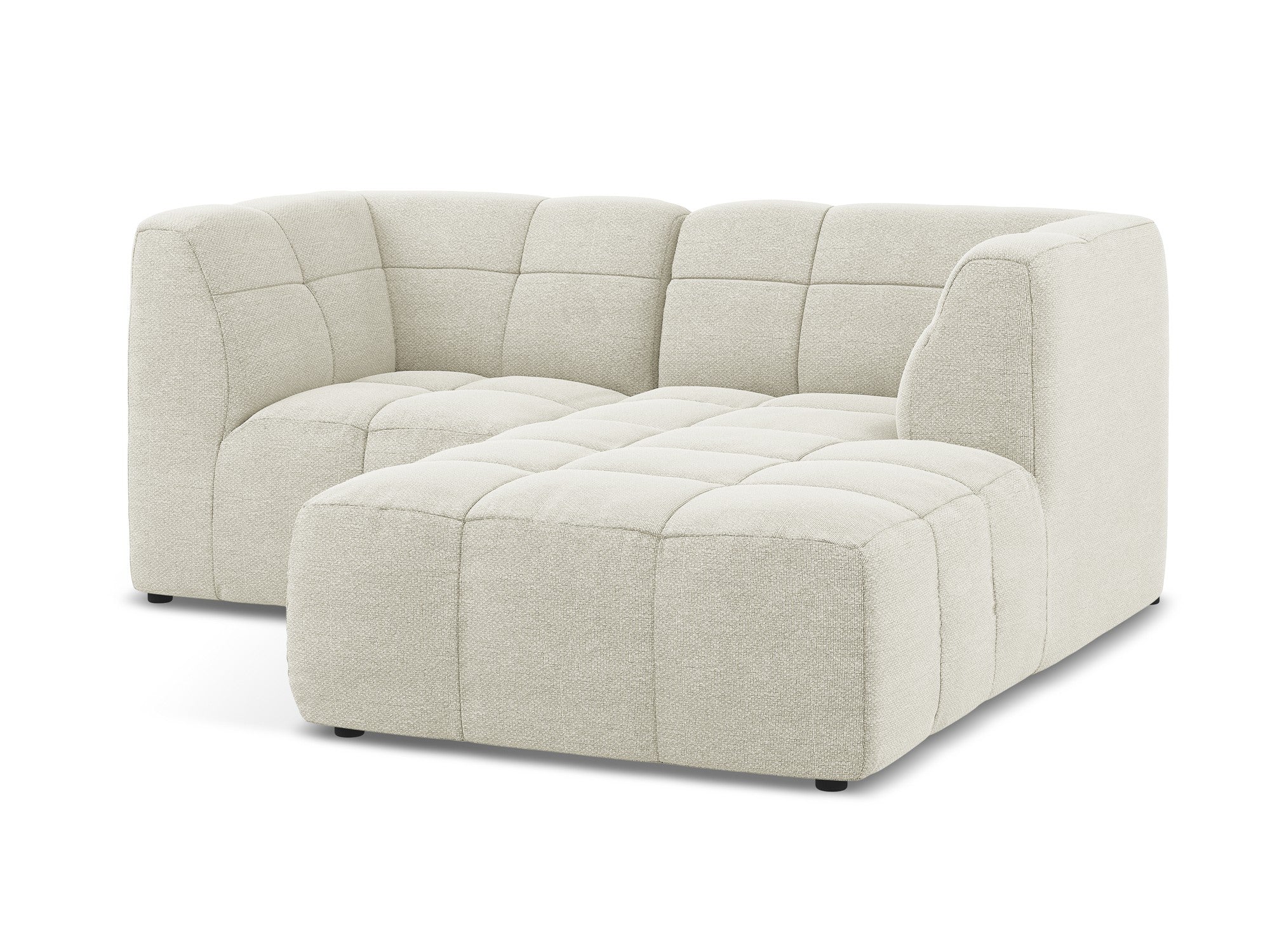 Right-facing modular sofa for 2 people ALOHA sand boucle