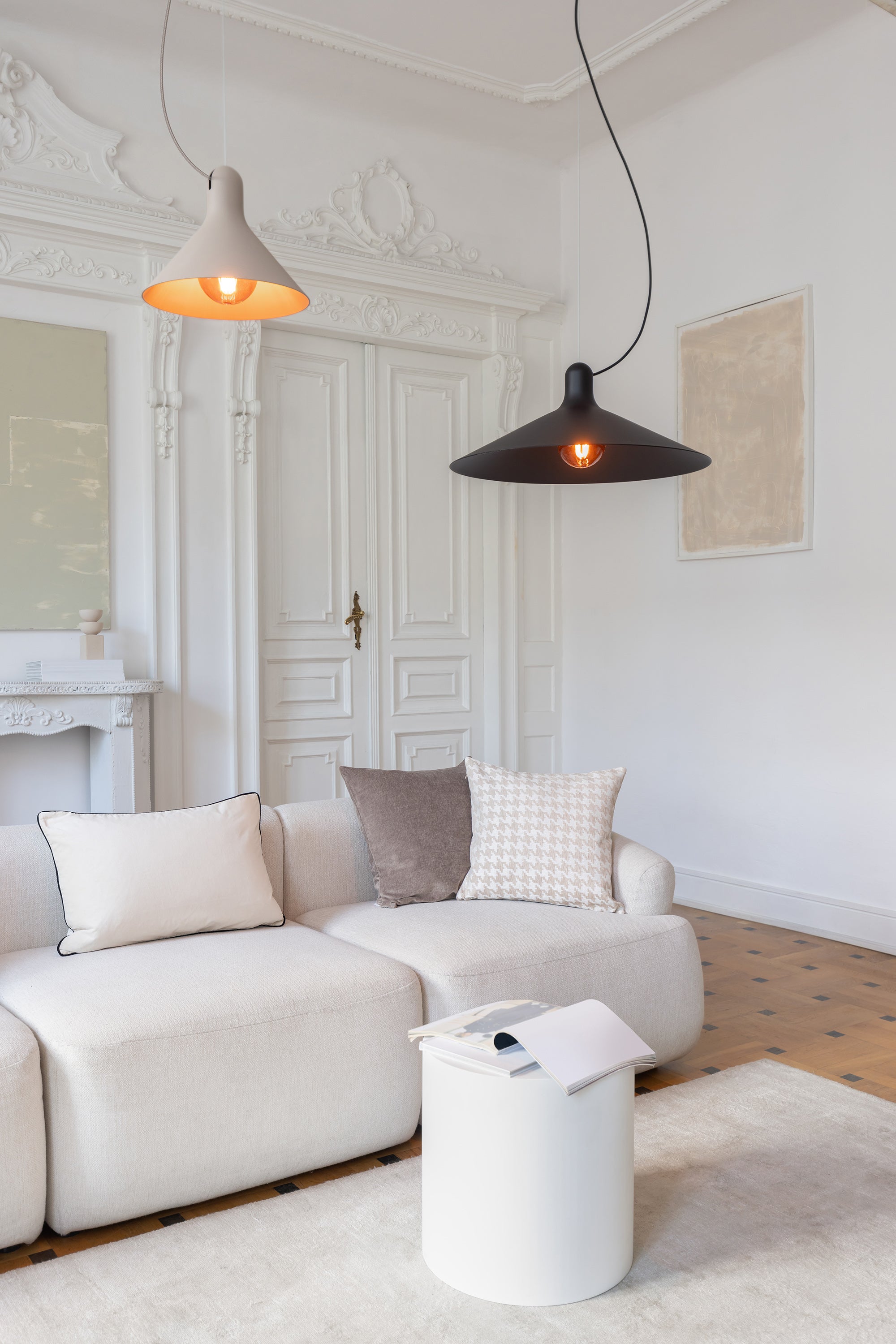 Pendelleuchte CONA beige taupe