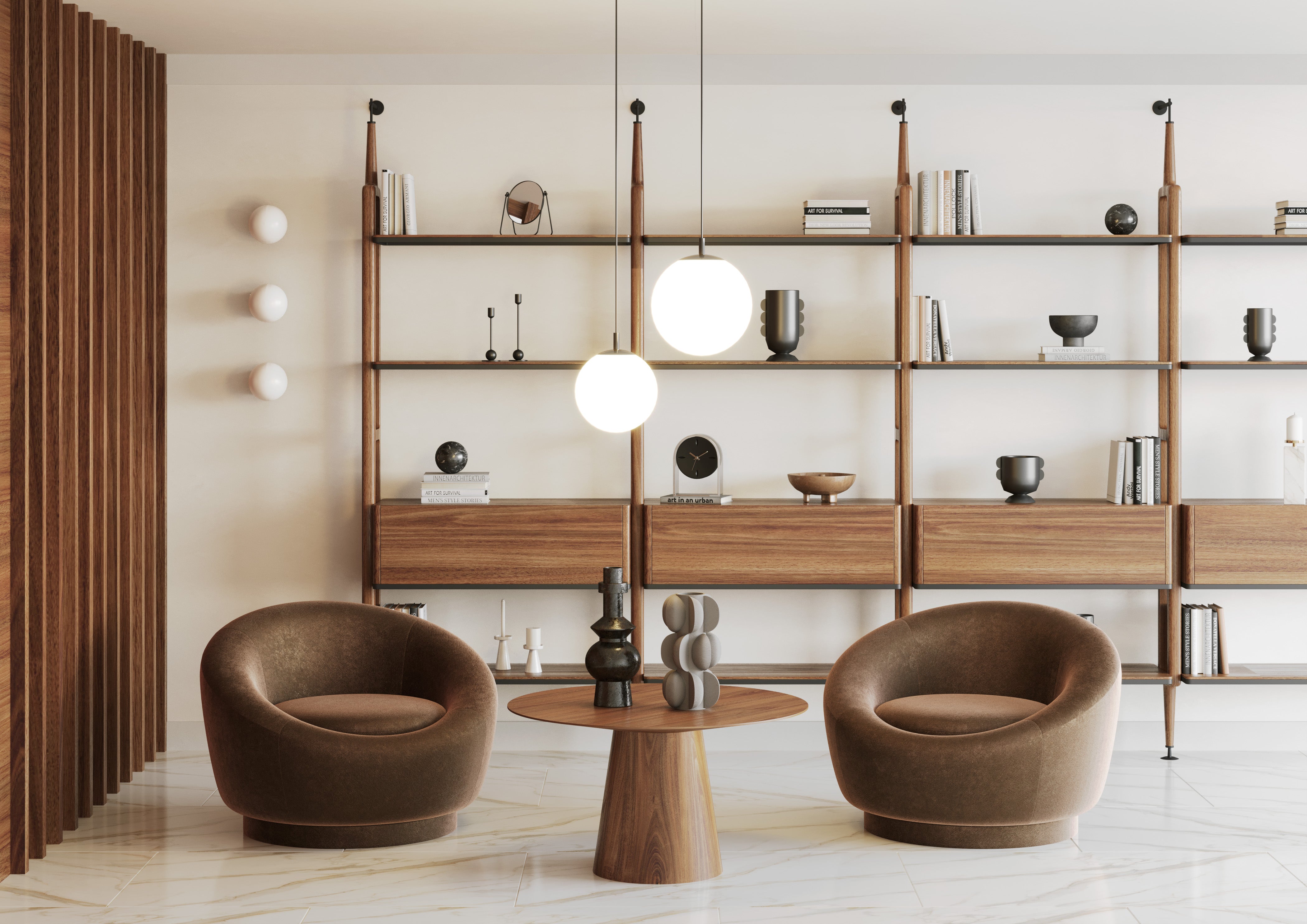 ASTRA wall lamp brushed titanium with white shade