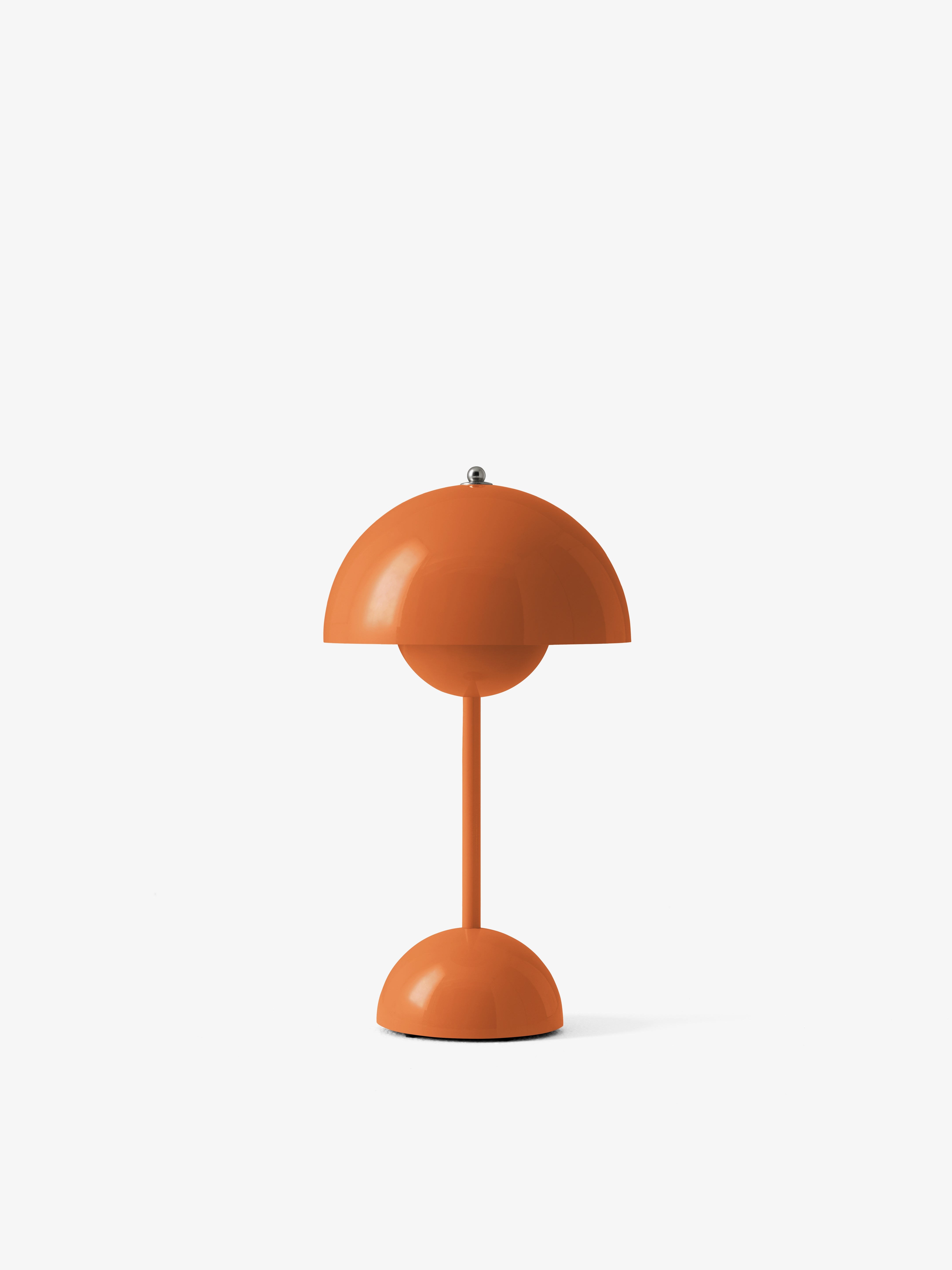 Tragbare Lampe FLOWERPOT VP9 in Orange