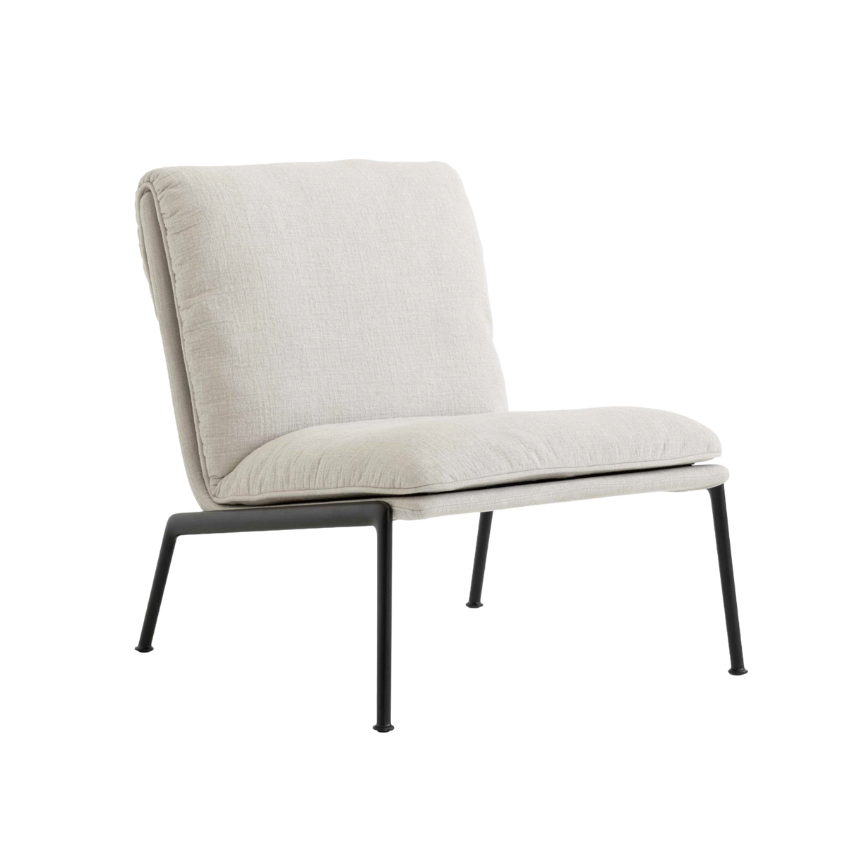 Sessel MUNO LN18 gepolstert mit schwarzem Gestell
