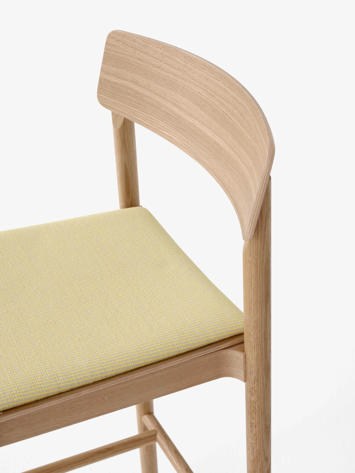 Hocker BETTY lackiertes Eichenholz mit gepolsterter Sitzfläche