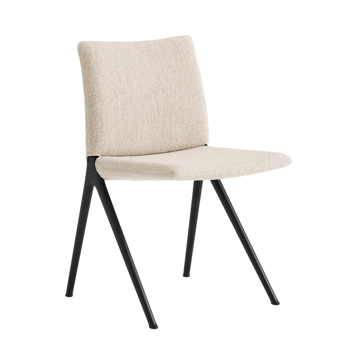 Stuhl KAPE IF7 gepolstert mit schwarzem Gestell