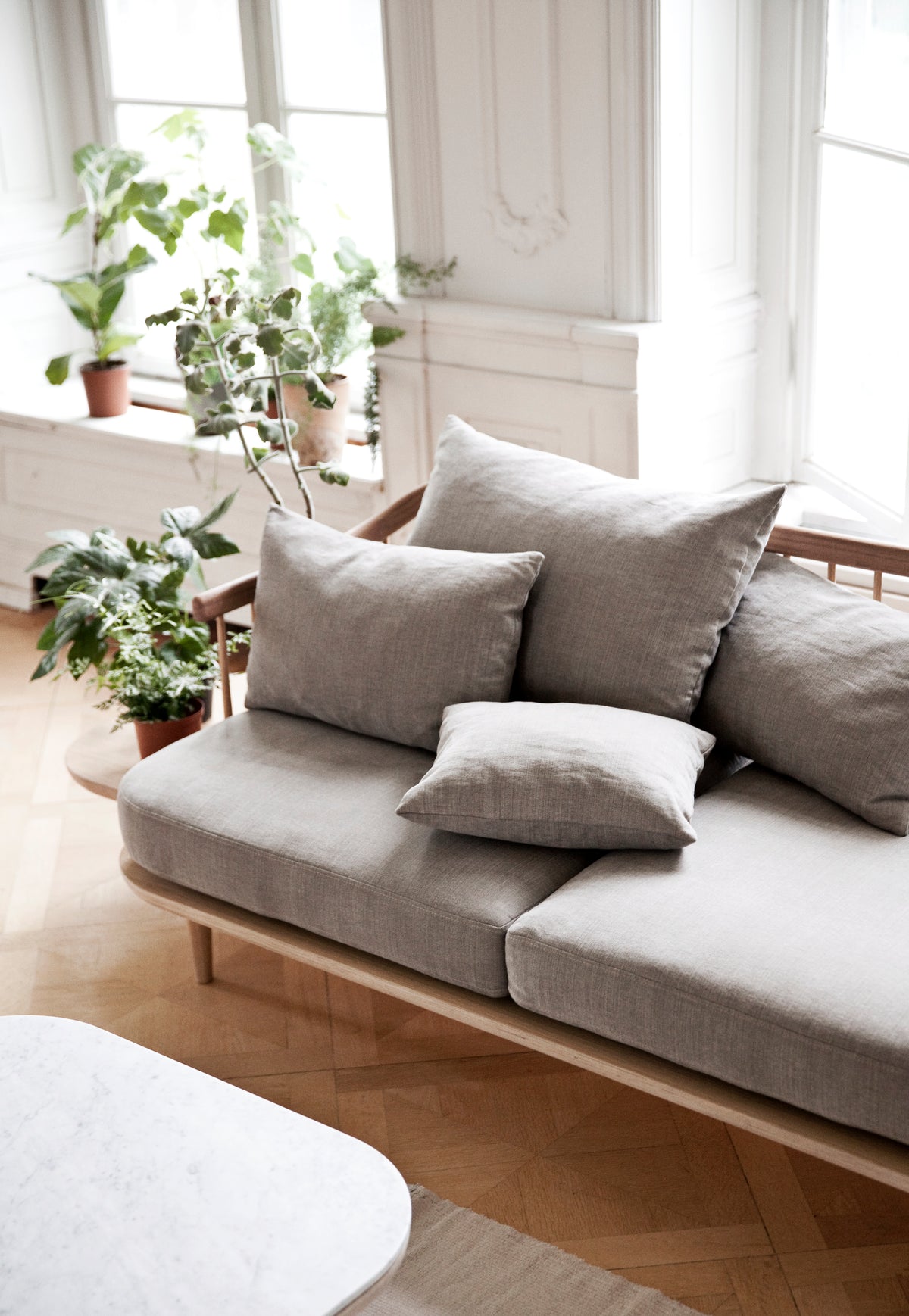 3-Sitzer Sofa FLY SC3 mit Eichenbasis