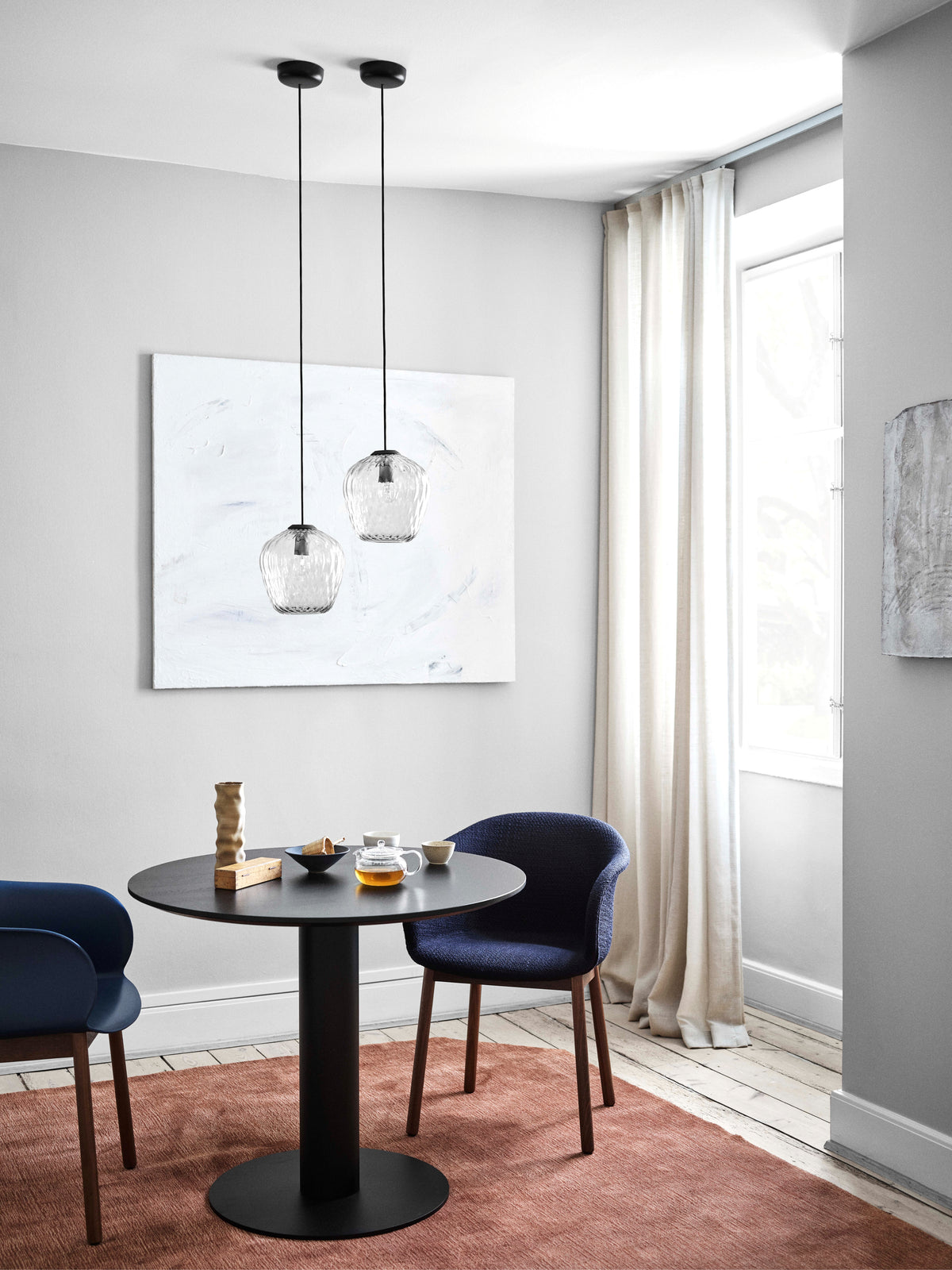 Stuhl ELEFY JH31 gepolstert mit Eichen-Gestell