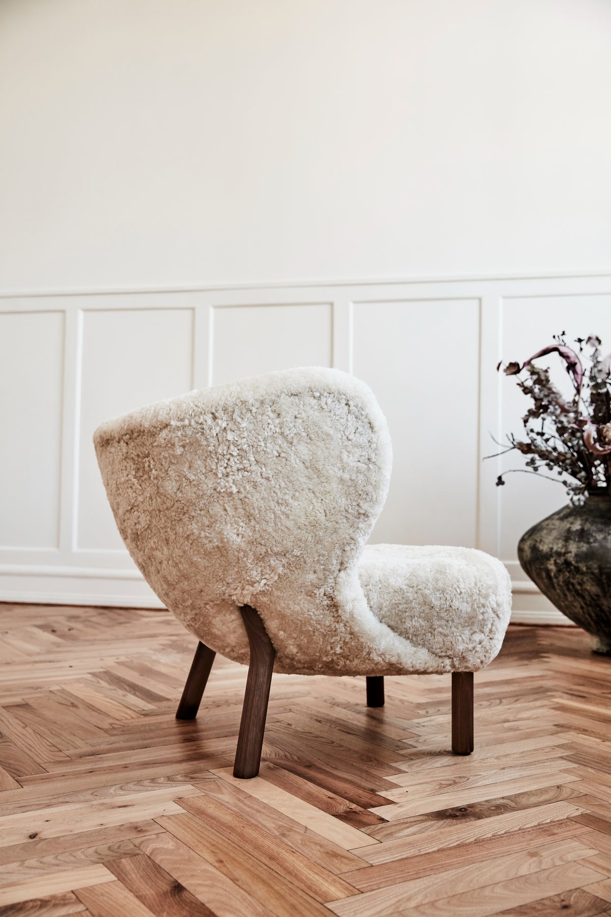 Sessel LITTLE PETRA VB1 gepolstert mit Eichen-Gestell
