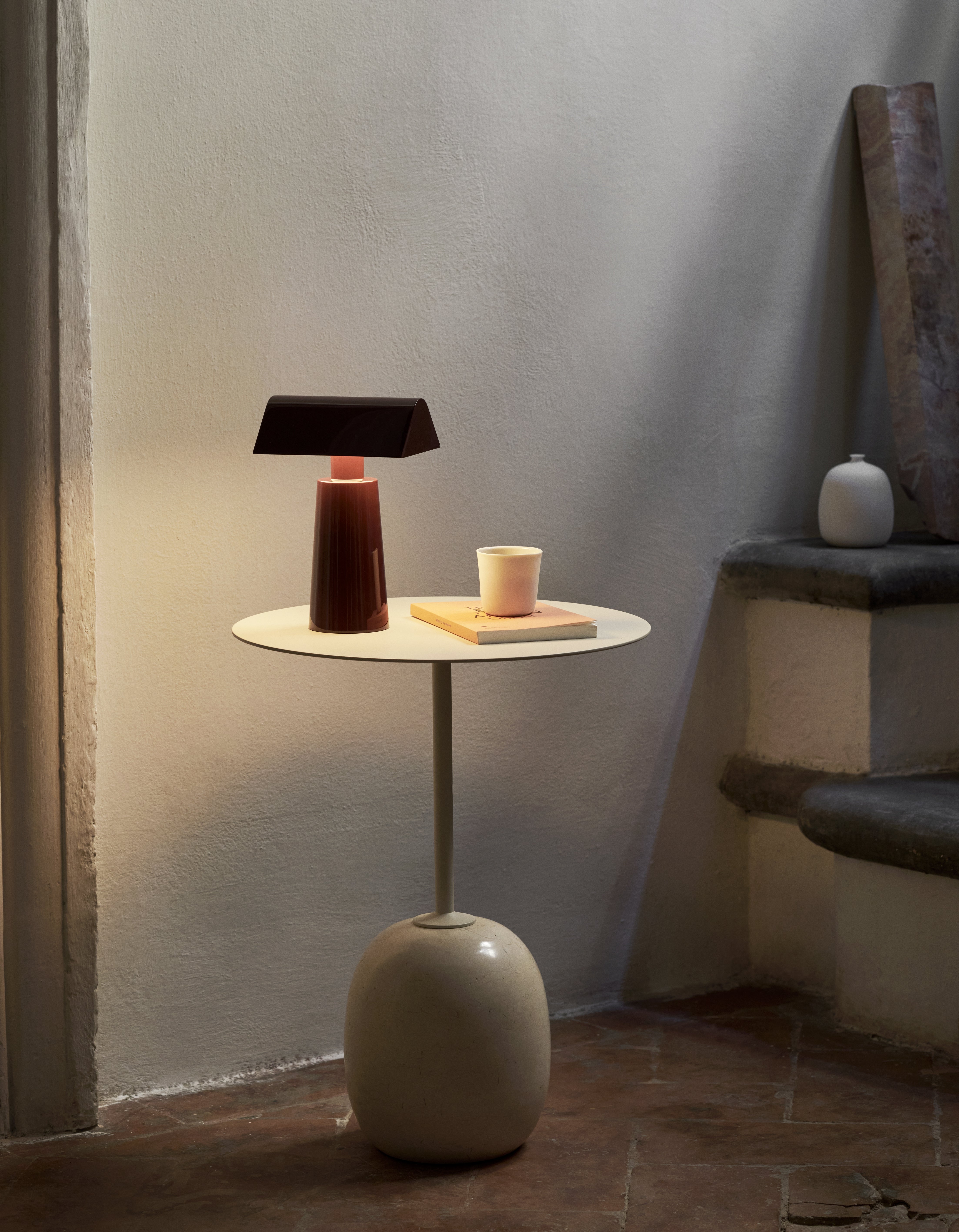Tragbare Lampe CARET MF1 in Bordeauxrot