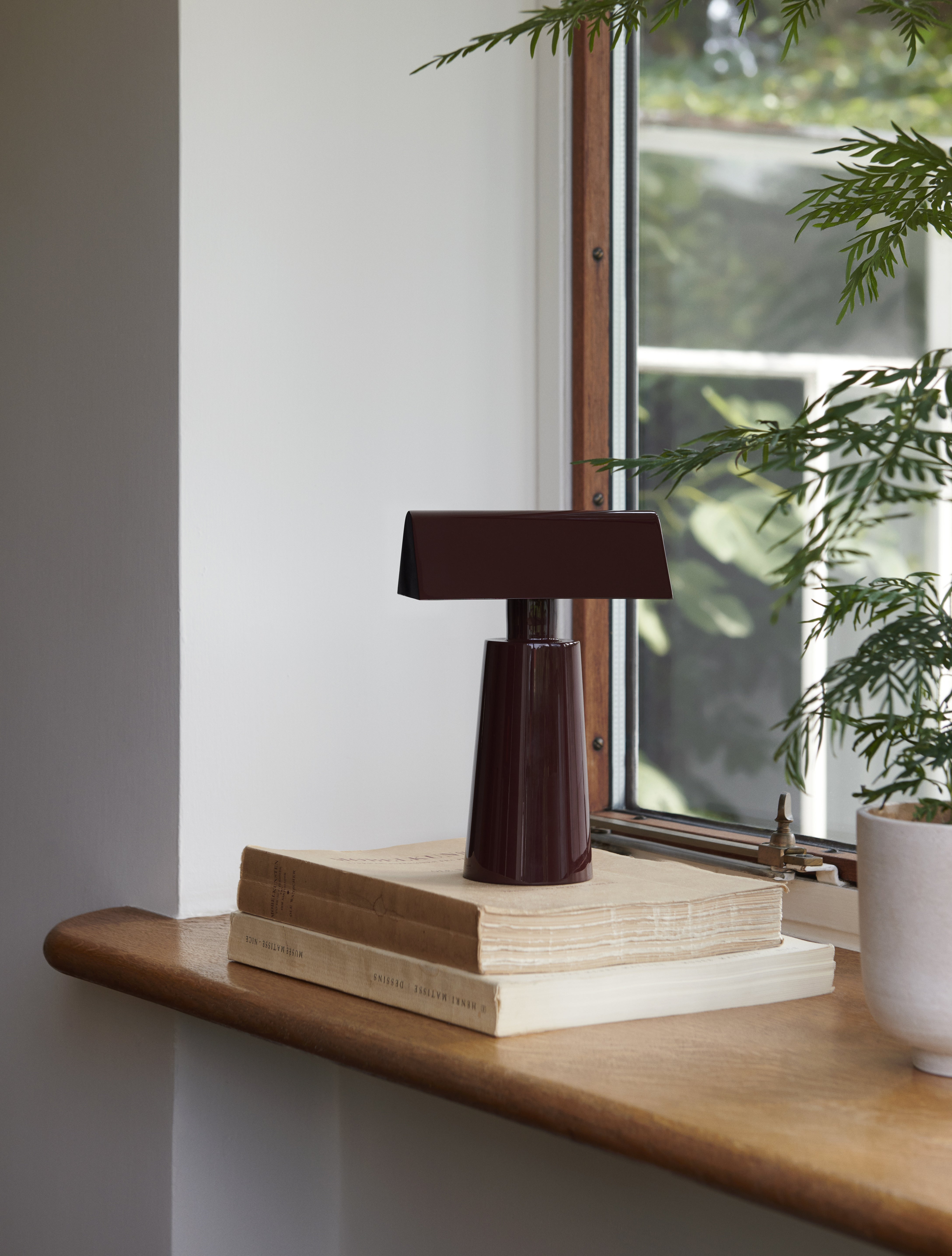 Tragbare Lampe CARET MF1 in Bordeauxrot