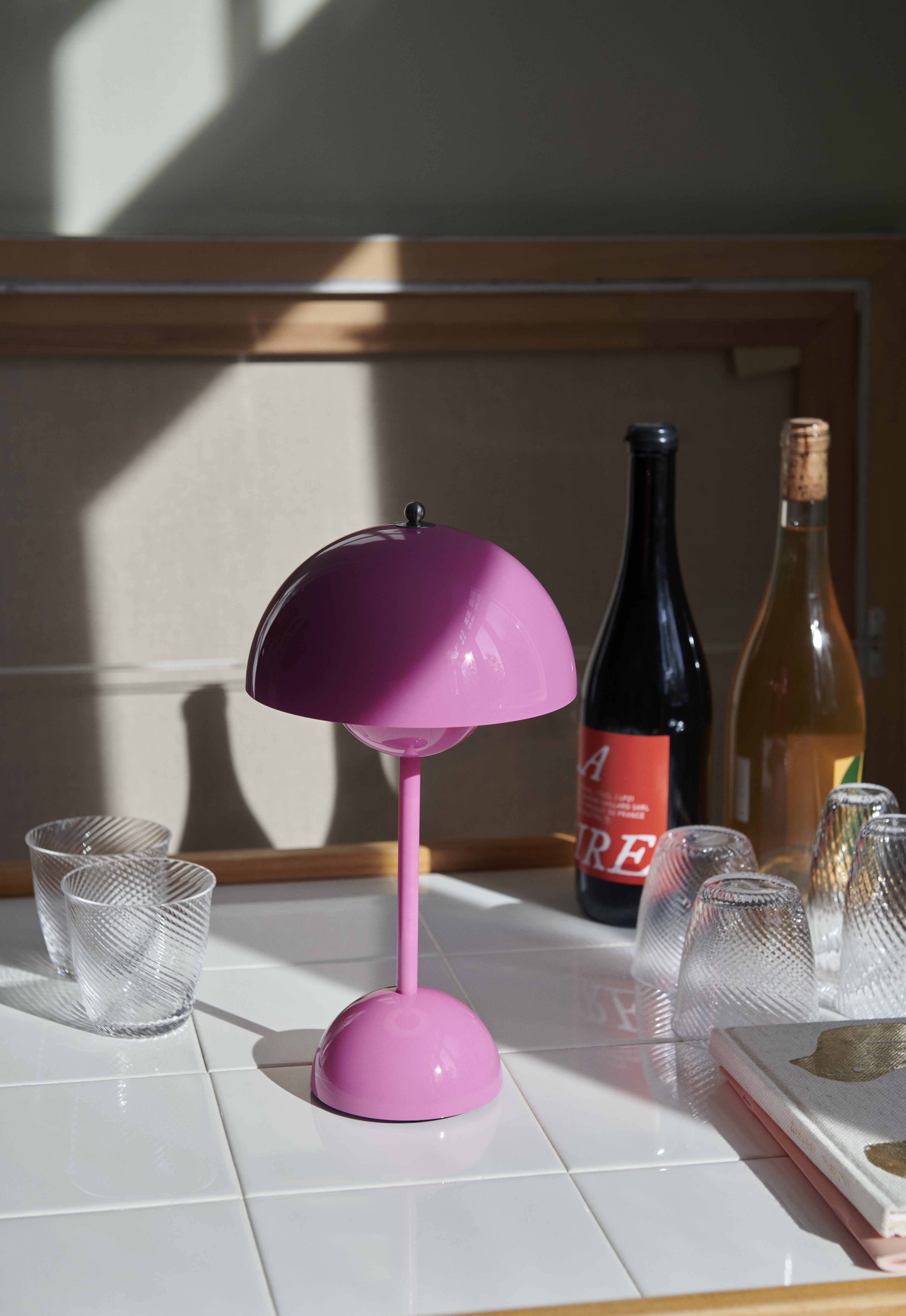 Tragbare Lampe FLOWERPOT VP9 fuchsia