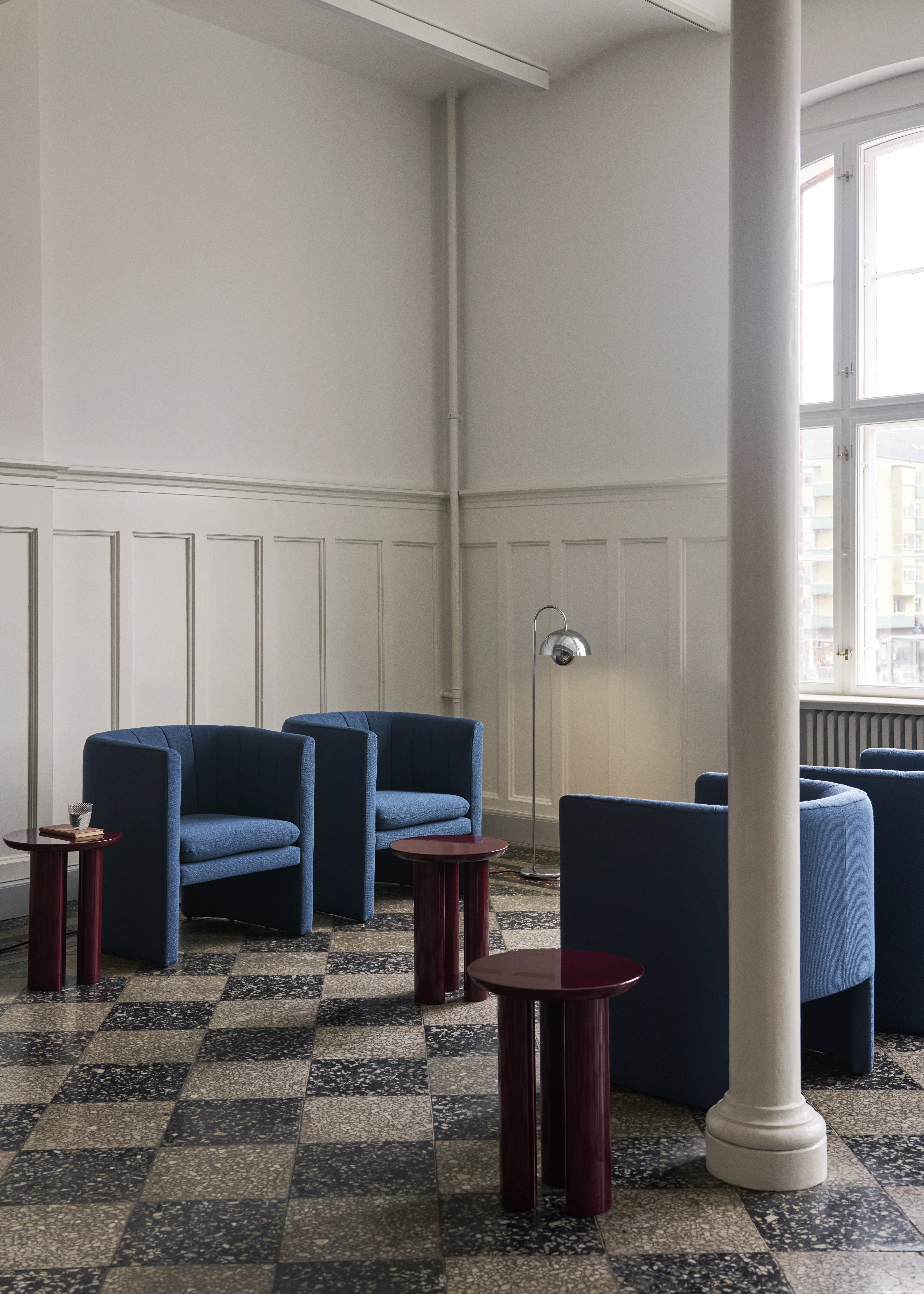 Beistelltisch TUNG JA3 in Burgunderrot