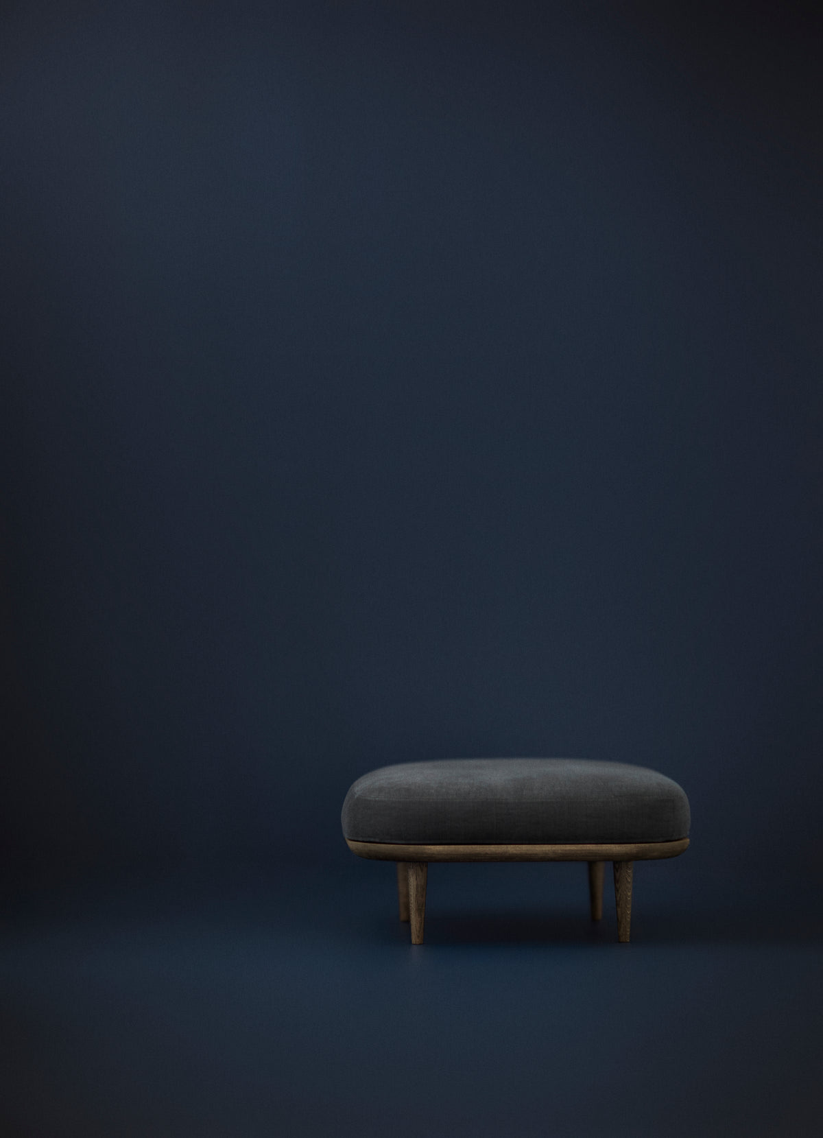 Hocker FLY SC9 mit rauchfarbener Eichenbasis