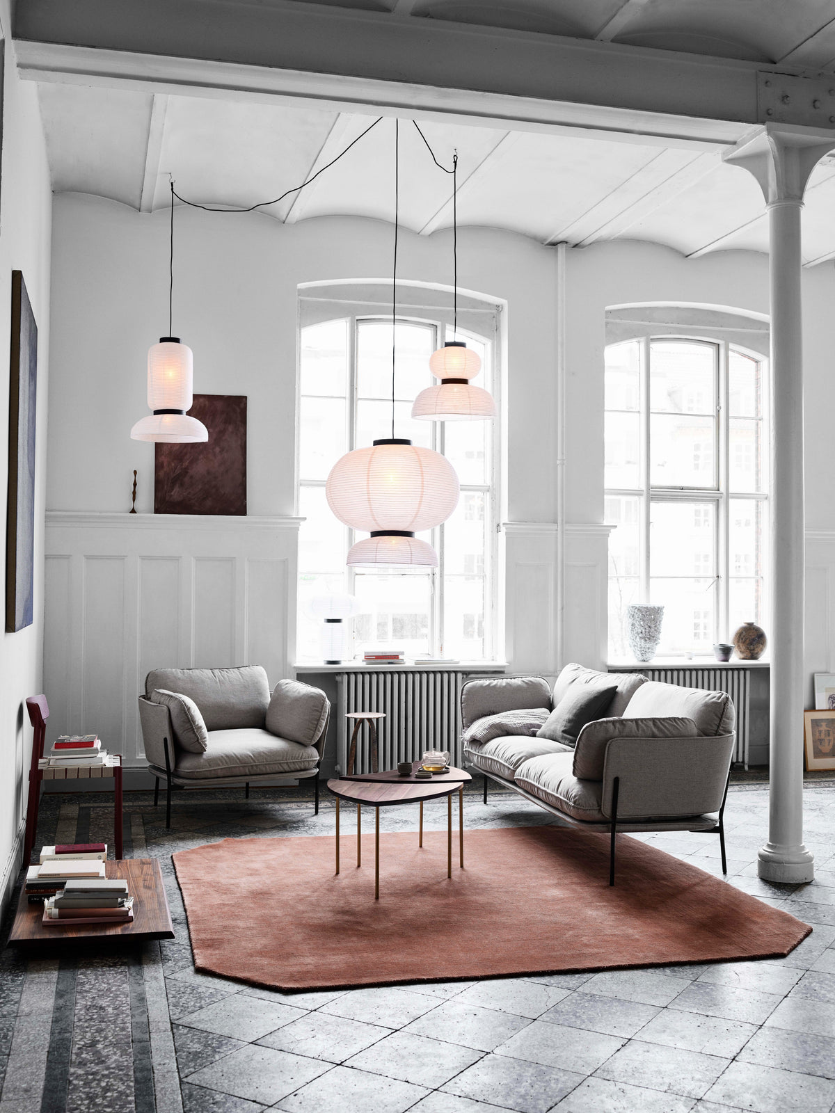 Zweisitzer-Sofa CLOUD LN2 mit verchromtem Gestell