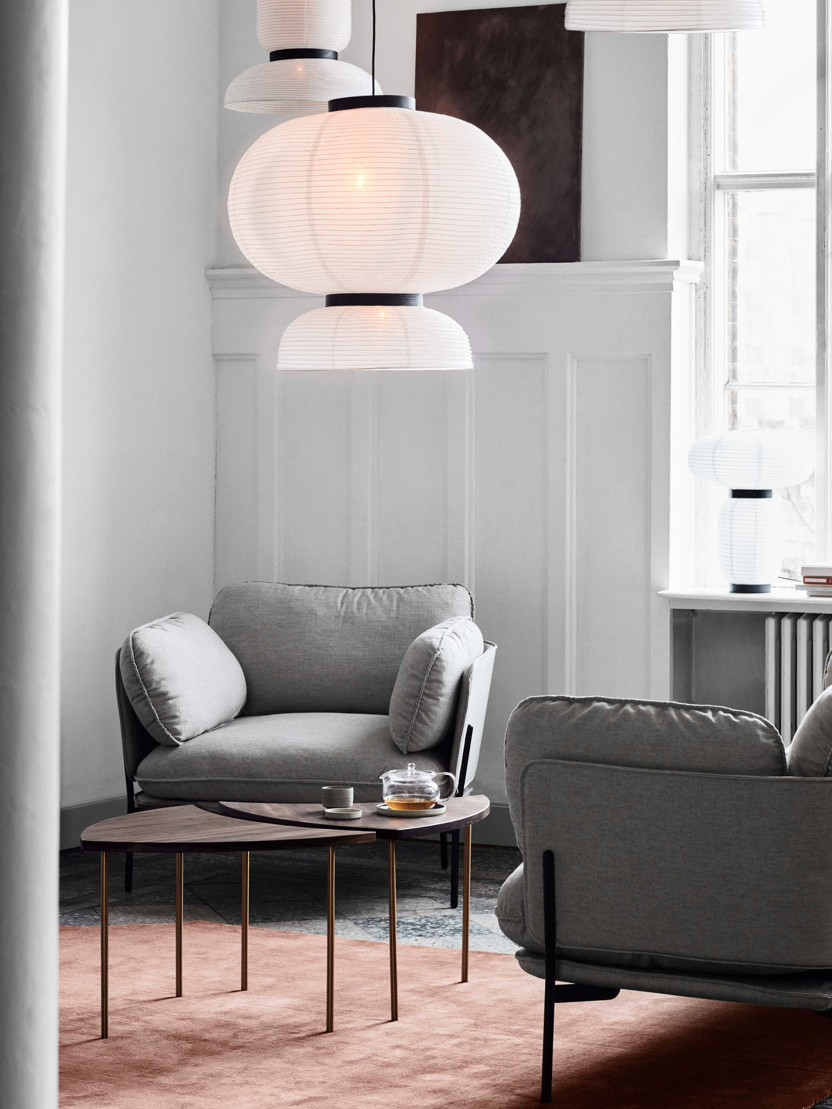Zweisitzer-Sofa CLOUD LN2 mit verchromtem Gestell