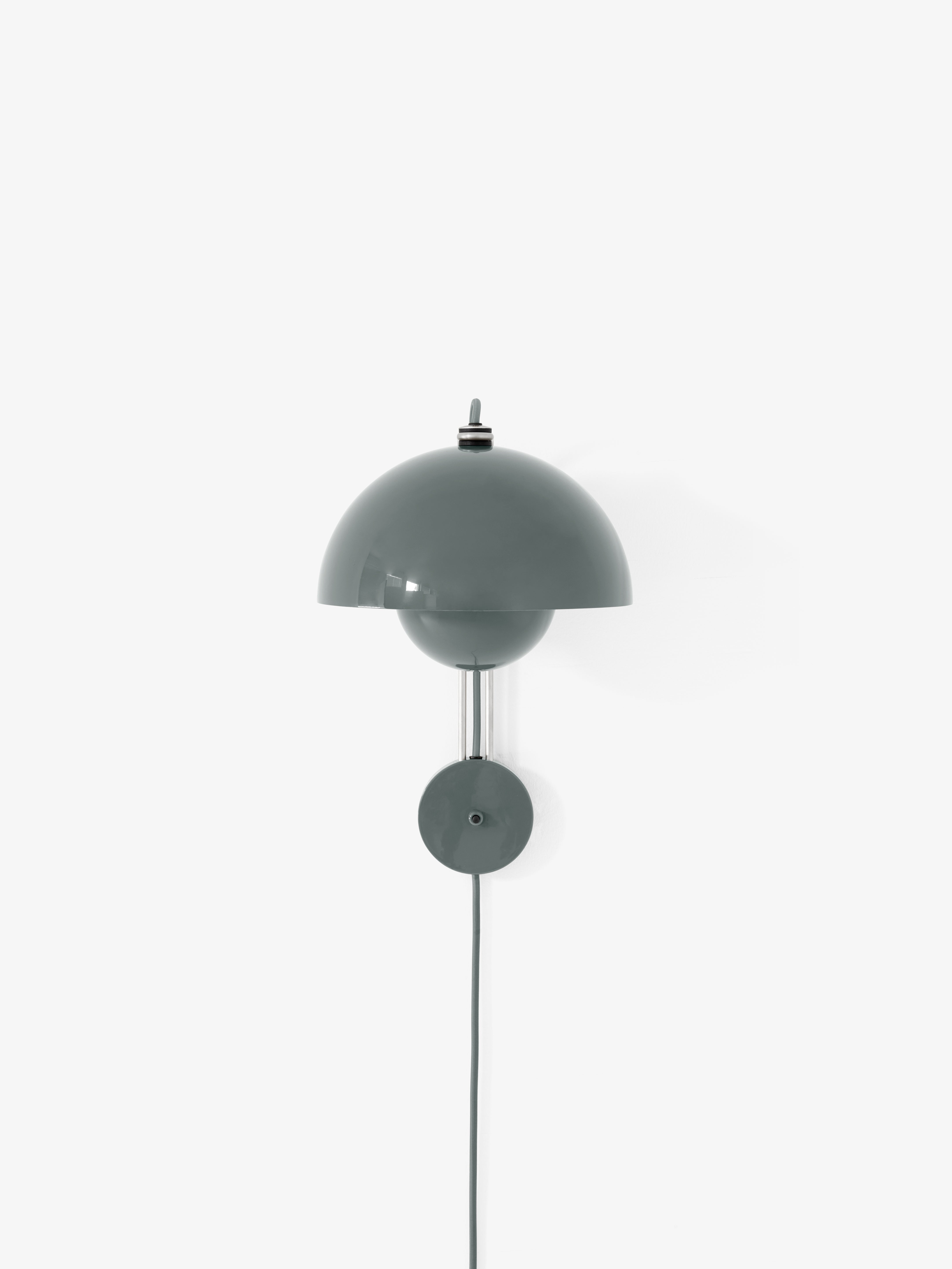 Wandlampe FLOWERPOT VP8 in grau-blau