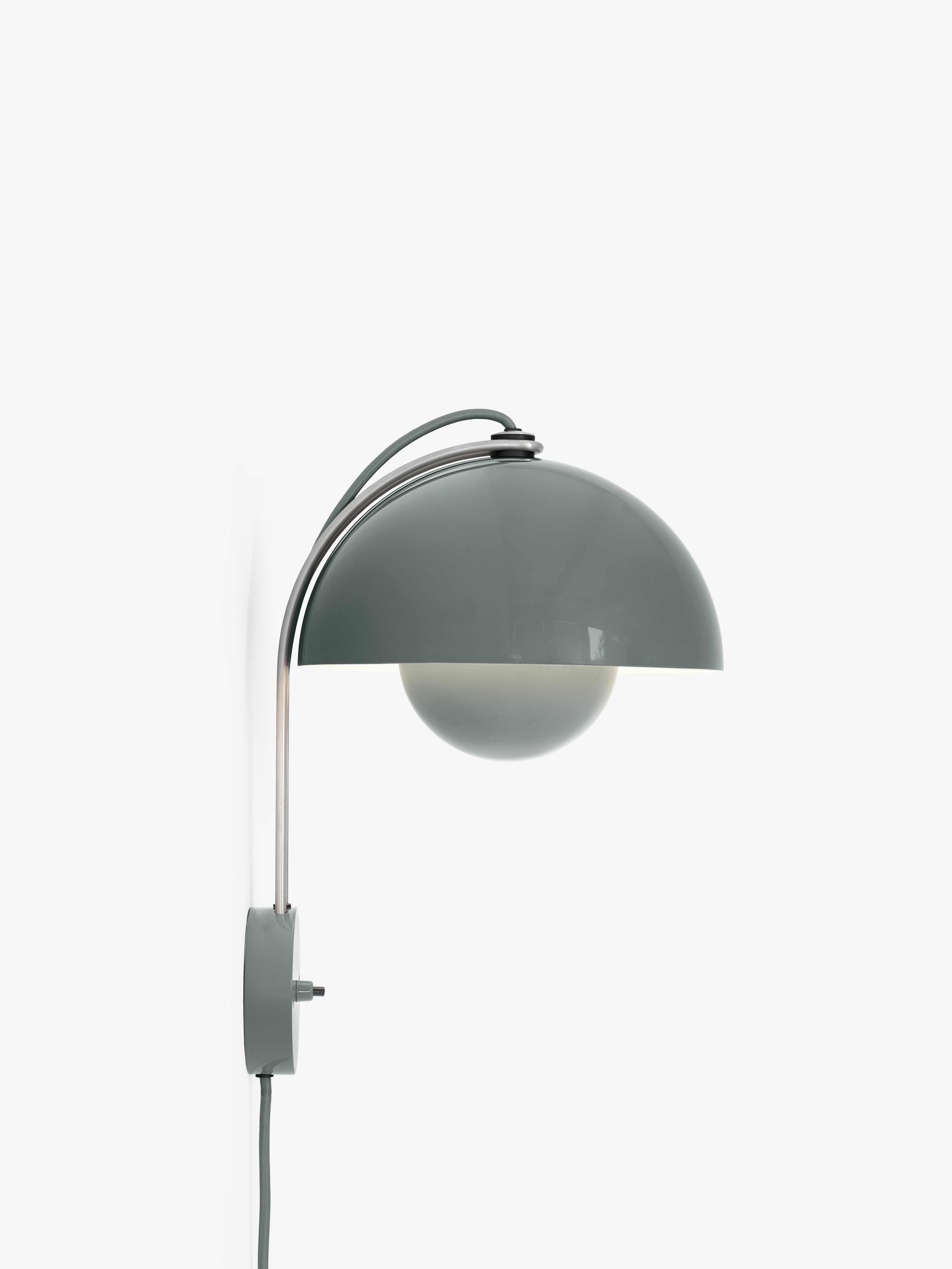 Wandlampe FLOWERPOT VP8 in grau-blau