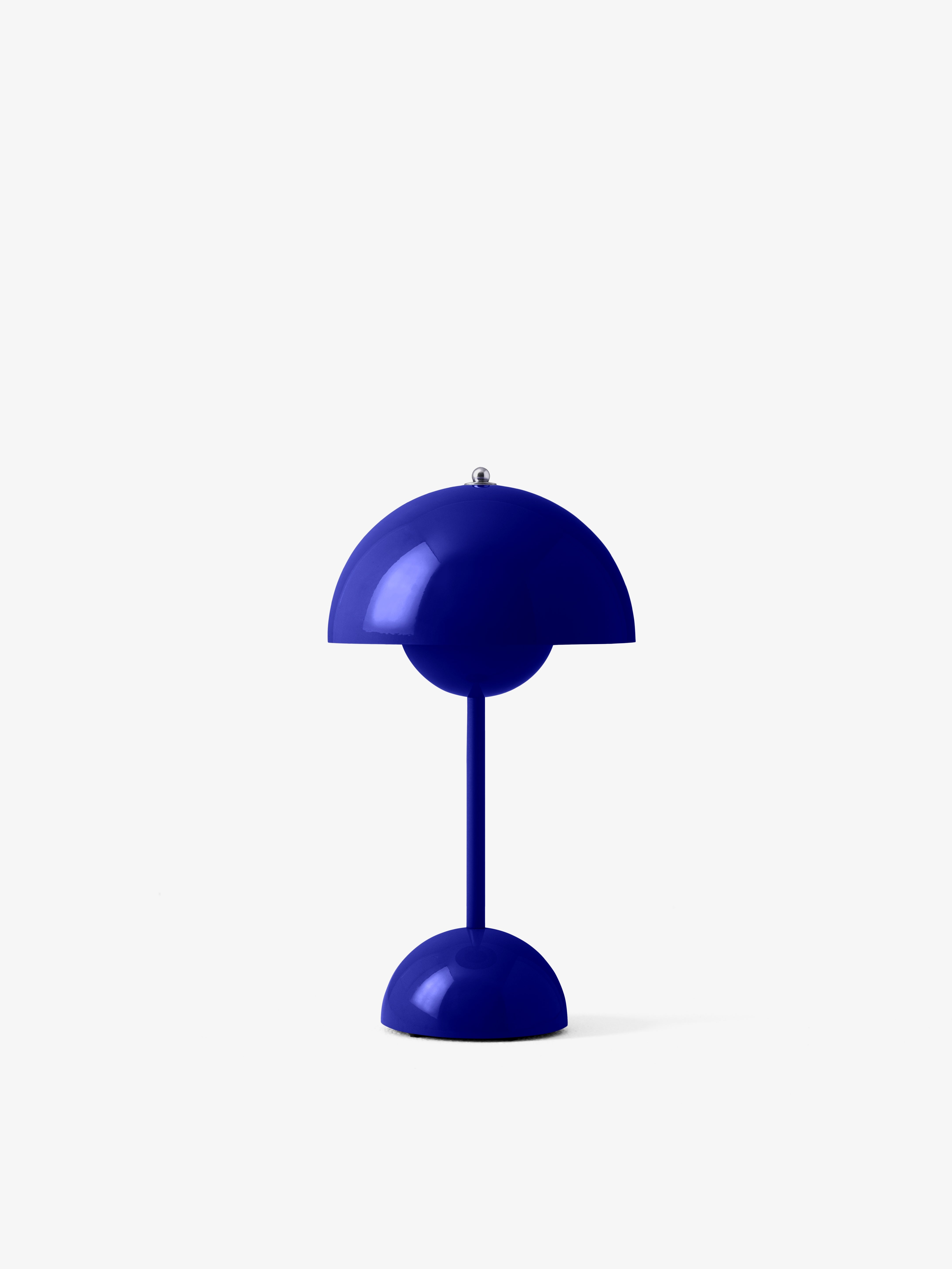 Tragbare Lampe FLOWERPOT VP9 in Kobaltblau