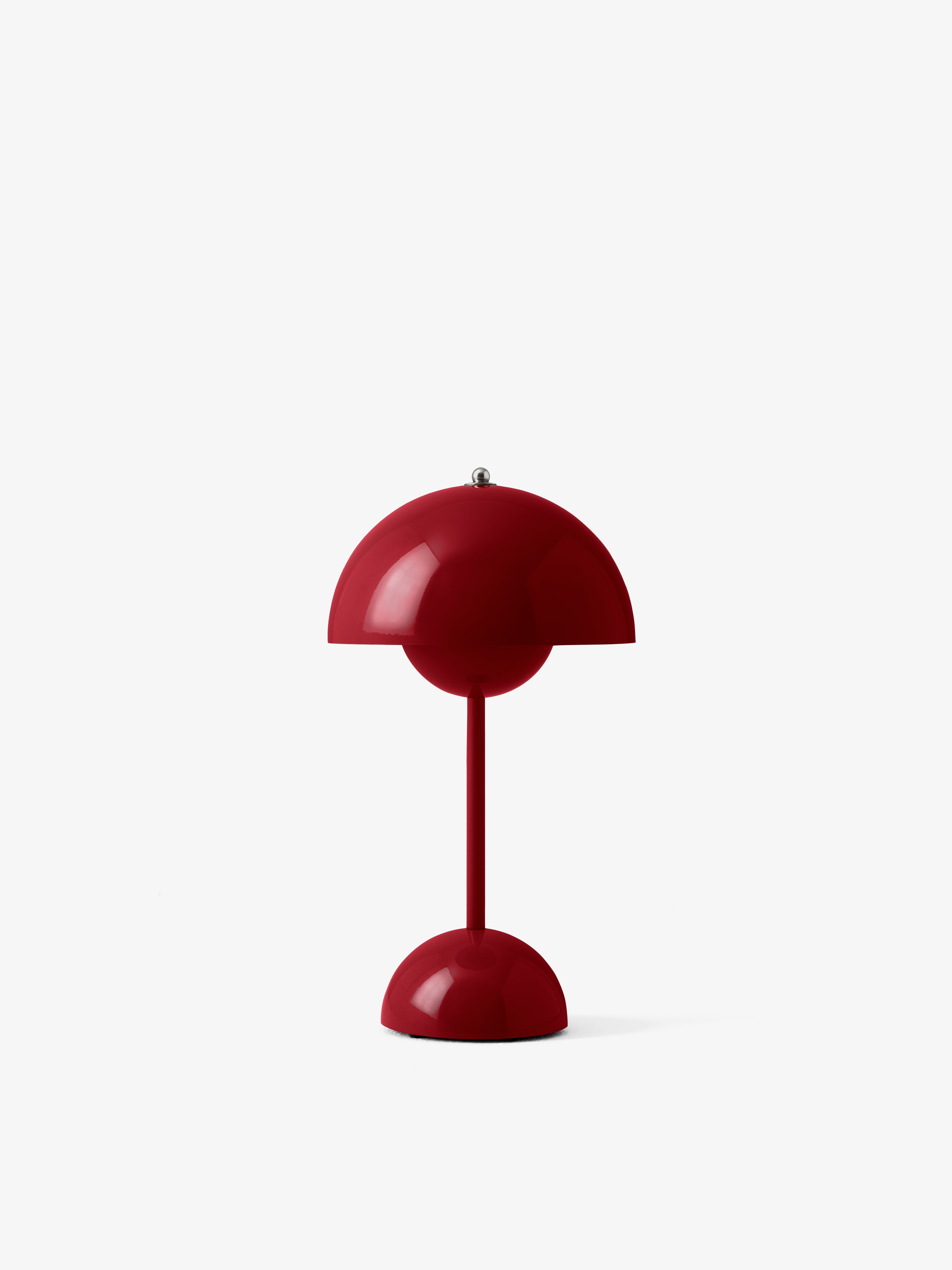 Tragbare Lampe FLOWERPOT VP9 in Weinrot