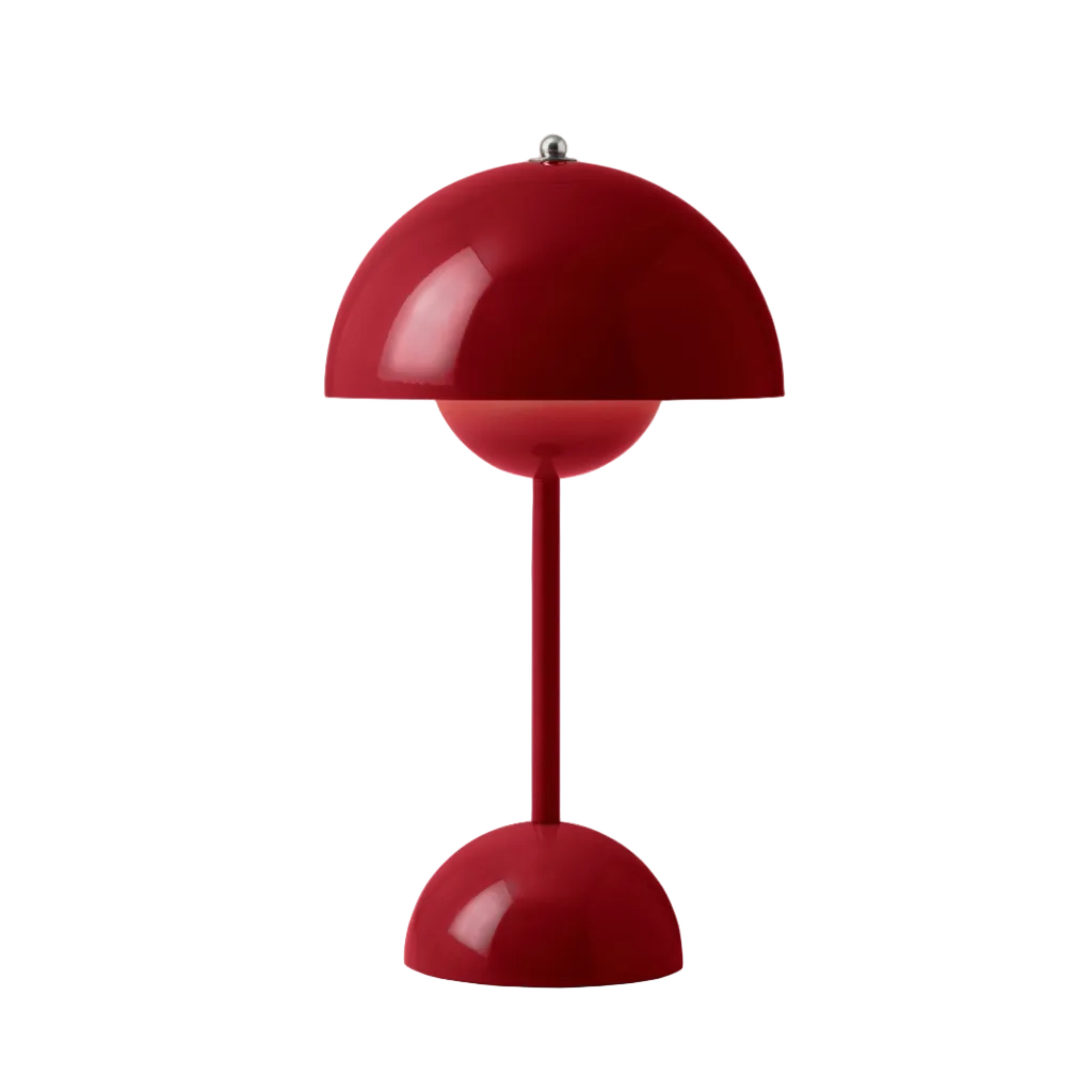Tragbare Lampe FLOWERPOT VP9 in Weinrot