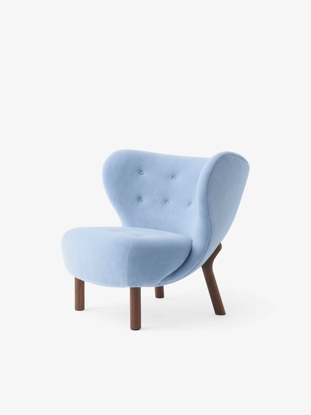 Sessel LITTLE PETRA VB1 gepolstert mit Nussbaumfuß