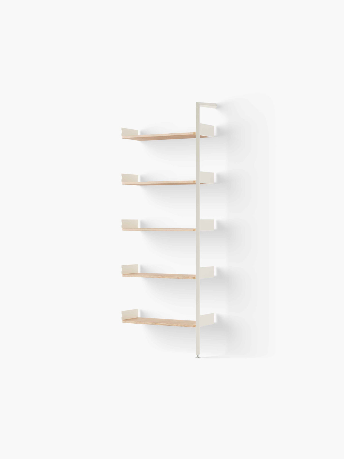 Modularregal ROMBE in Alabaster mit Eichenholz