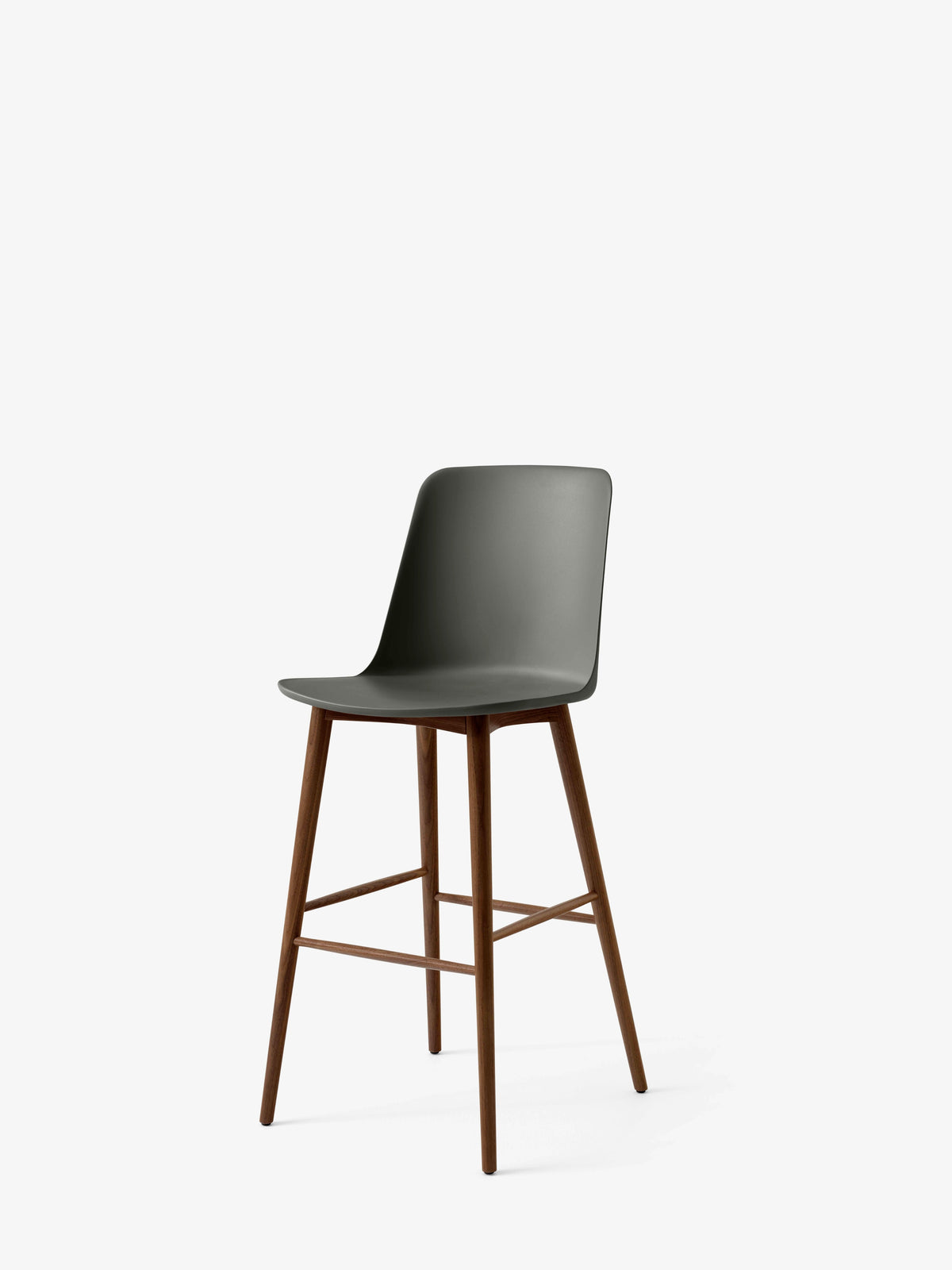 Barhocker RELY graphit mit Nussbaumfuß