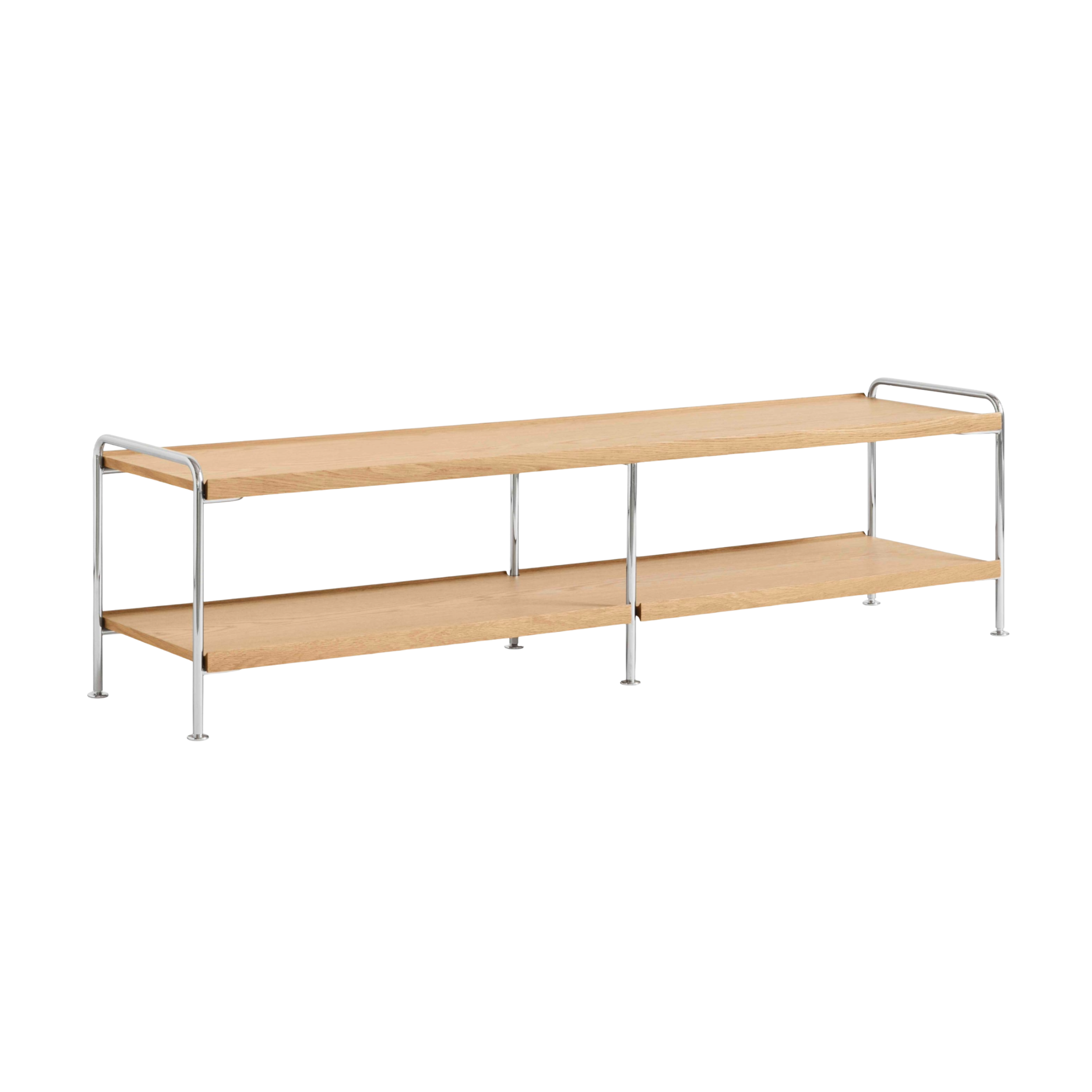 TV-Schrank ALIMA NDS4 verchromt mit Eichenholz