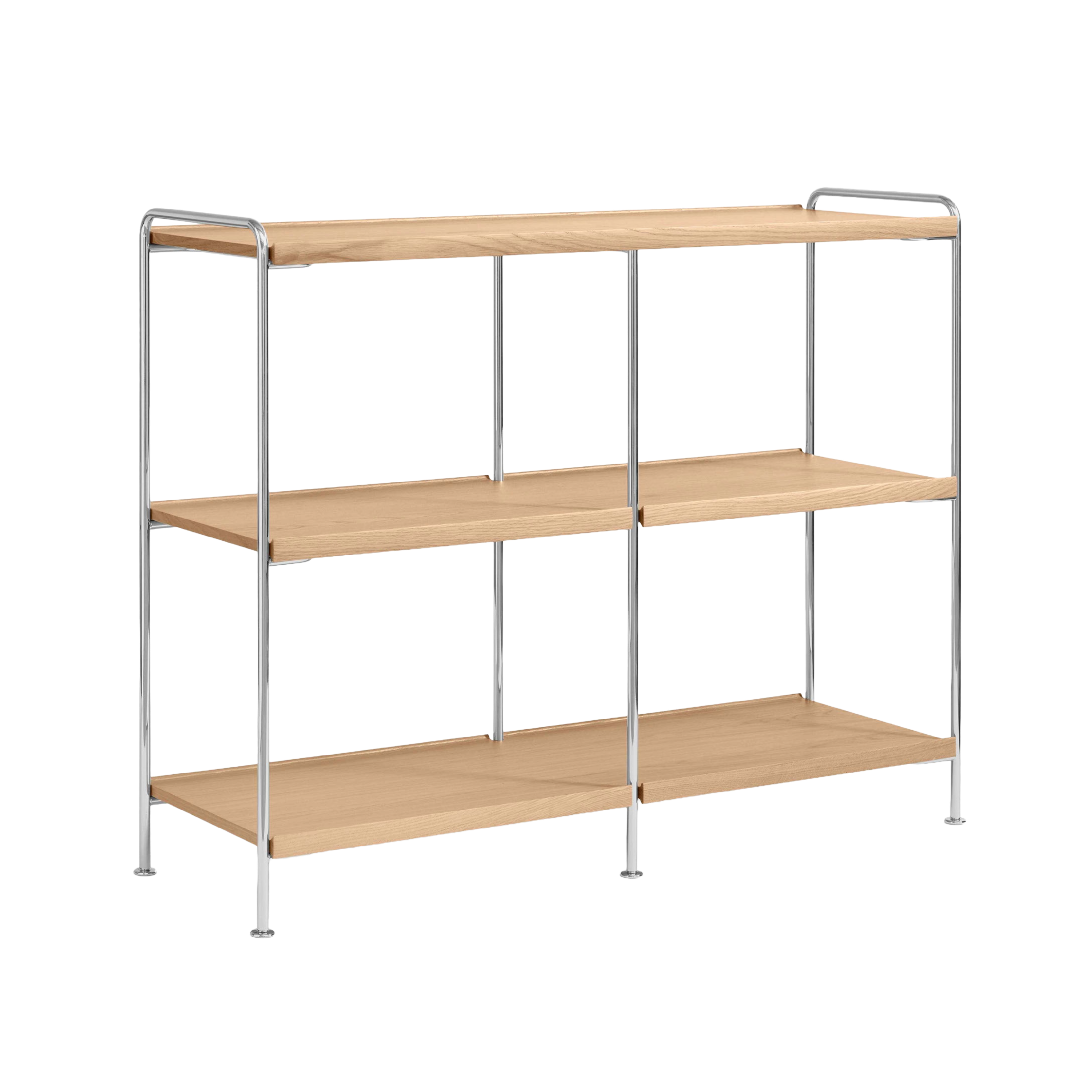 Regal ALIMA NDS5 verchromt mit Eichenholz