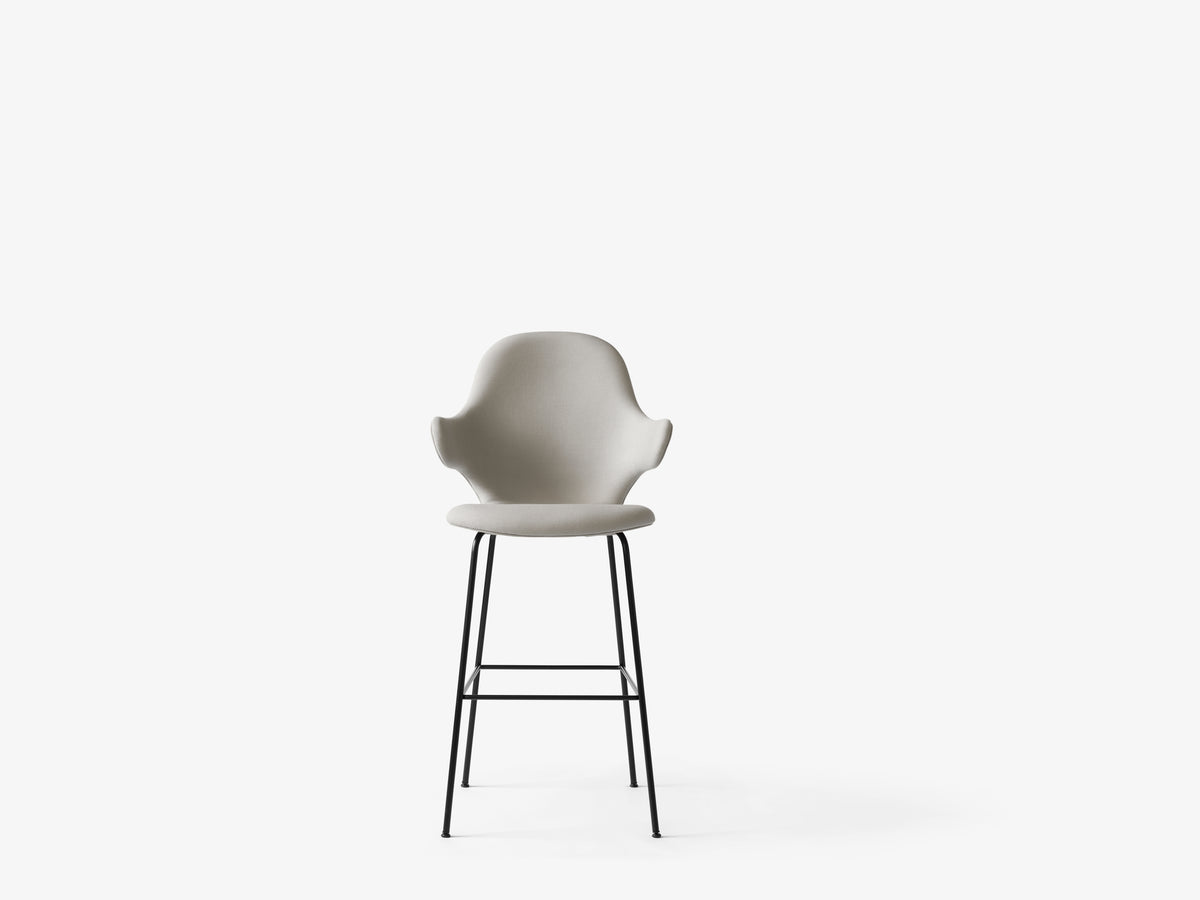 Hocker CATCH gepolstert mit schwarzem Gestell
