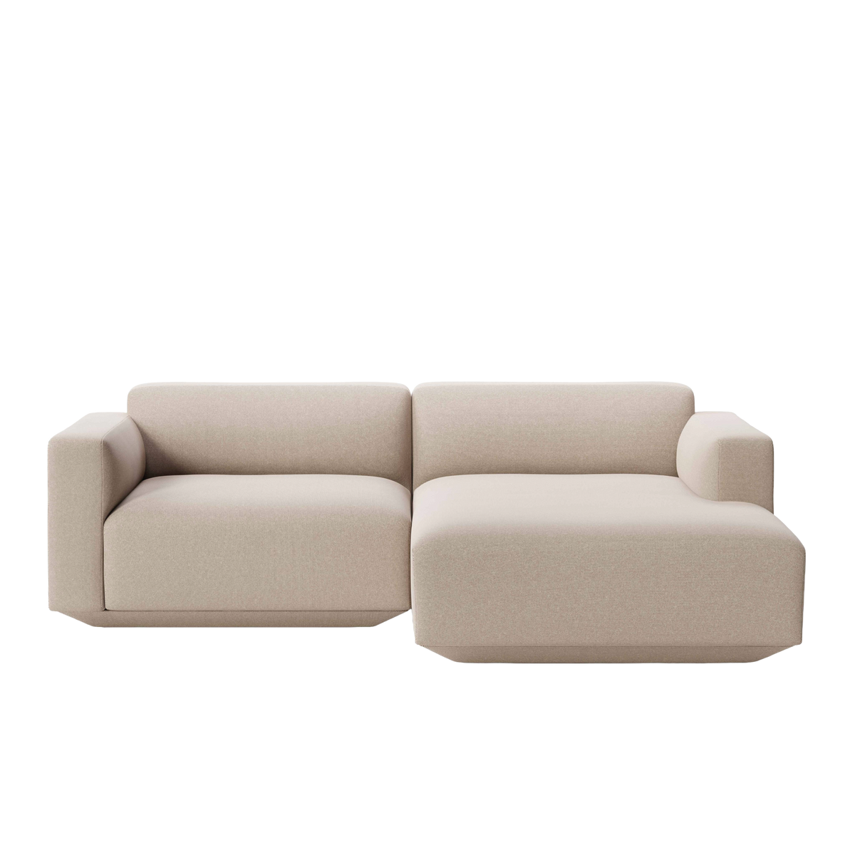 Modularer Ecksofa rechtsseitig 3-Sitzer DEVELIUS beige