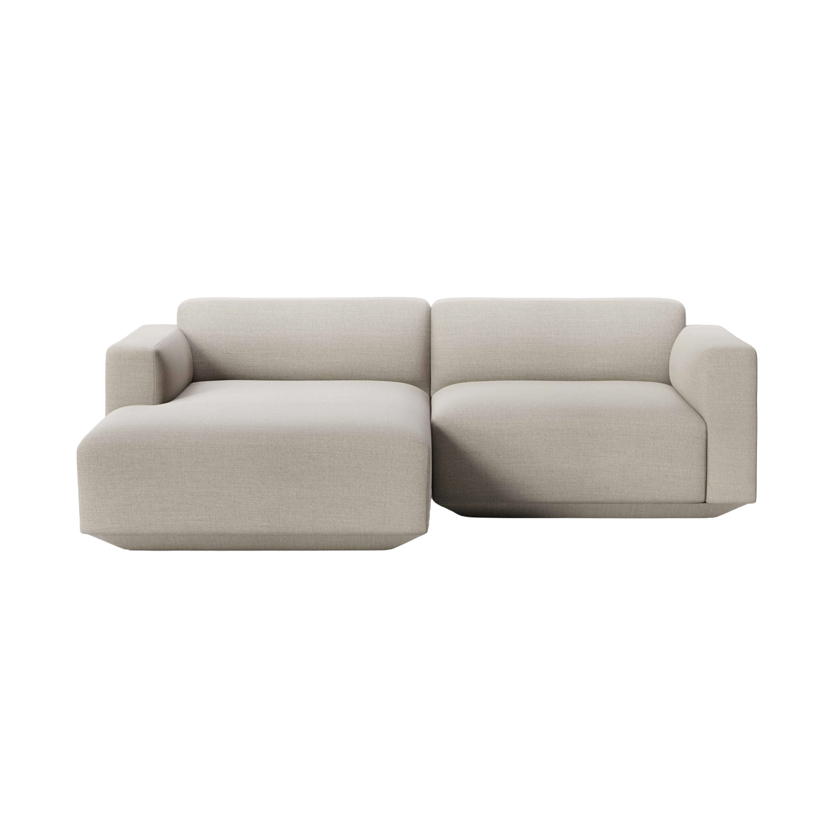 Modularer Ecksofa linksseitig für 3 Personen DEVELIUS cremefarben