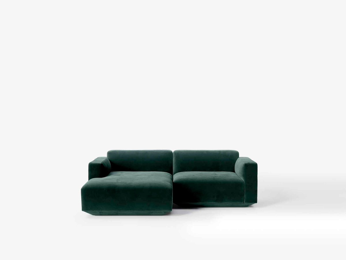 Linksseitige modulare 3-Sitzer-Couch DEVELIUS gepolstert