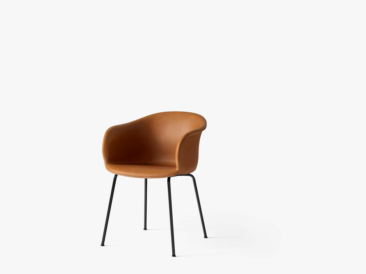 Stuhl ELEFY JH29 gepolstert mit schwarzem Gestell