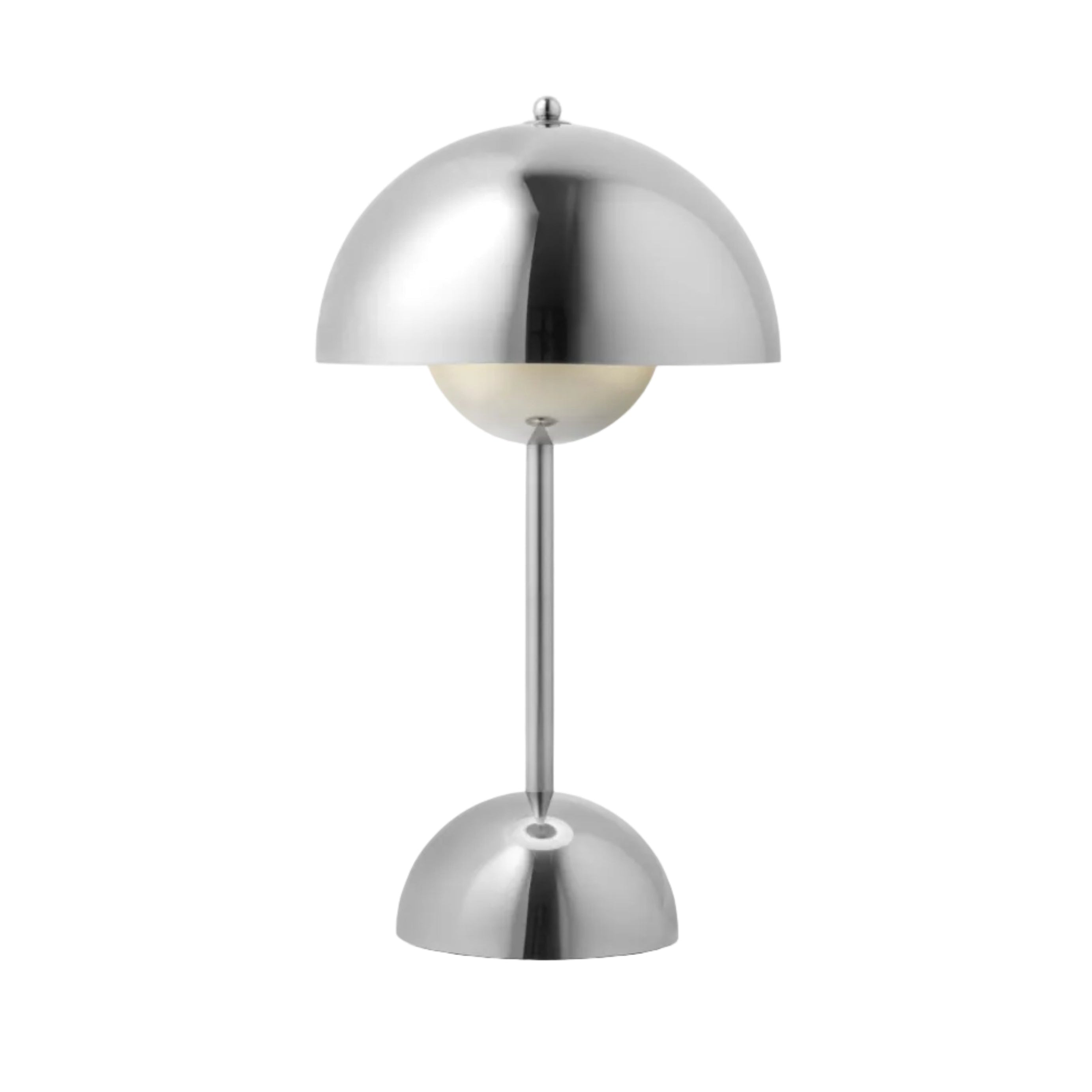 Tragbare Lampe FLOWERPOT VP9 verchromt