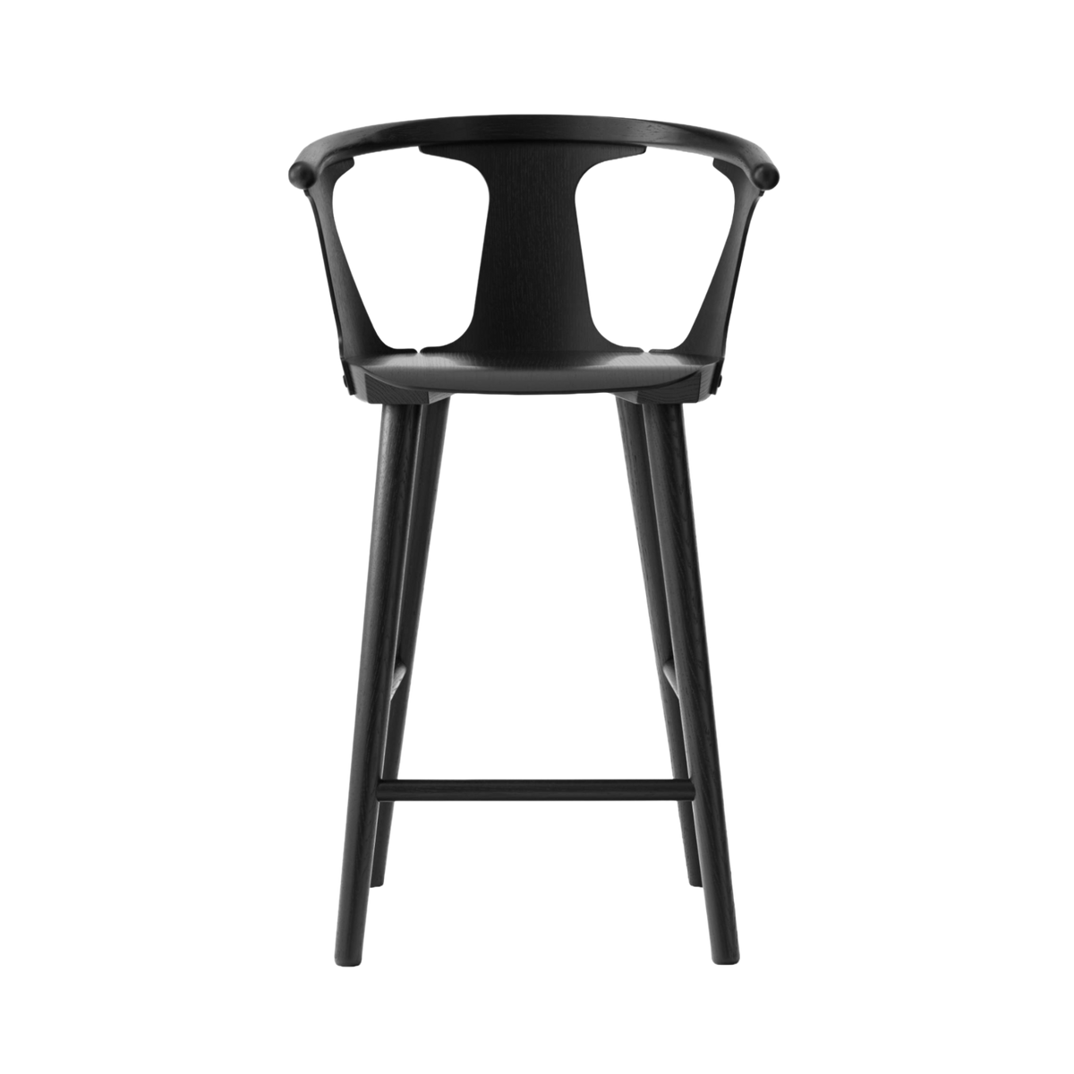 Hocker IN BETWEEN schwarz lackierte Eiche