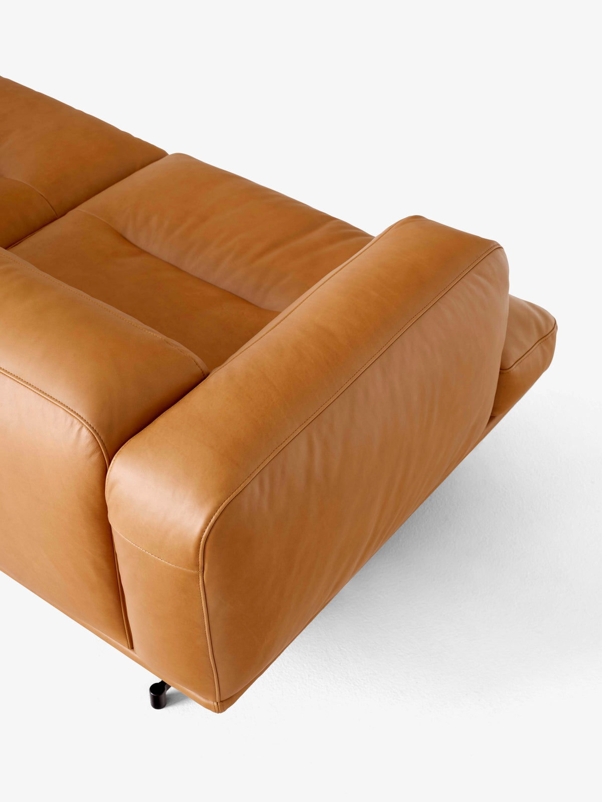 Zweisitzer-Sofa INLAND AV22 gepolstert mit schwarzem Gestell