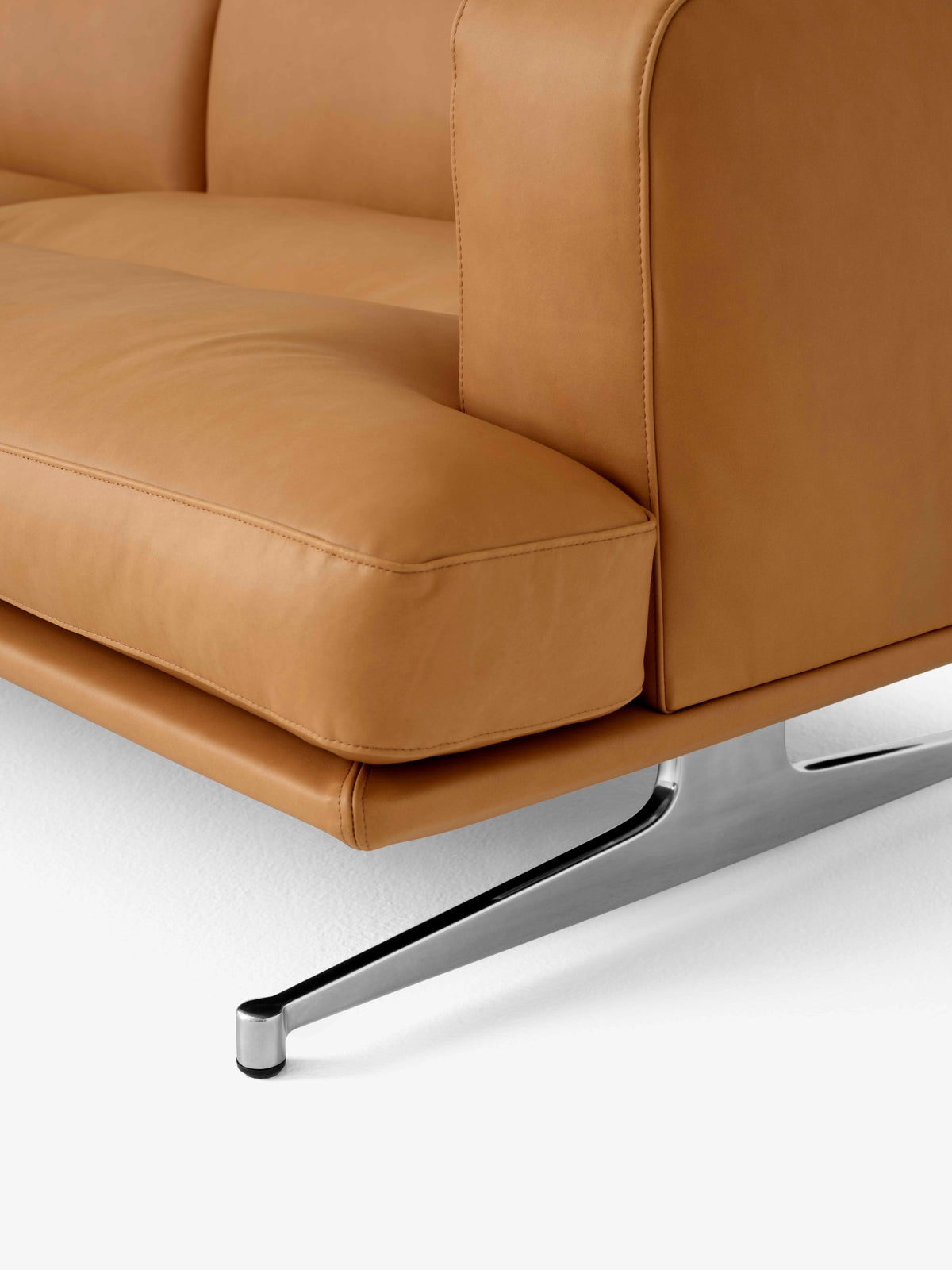 Sofa für 3 Personen INLAND AV23 gepolstert mit Aluminiumgestell