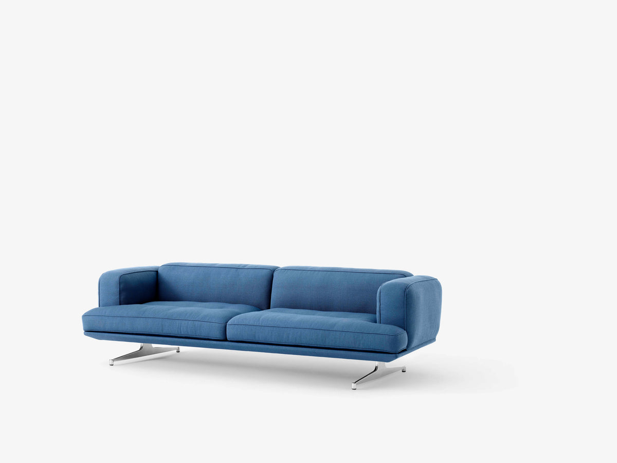 Sofa für 3 Personen INLAND AV23 gepolstert mit Aluminiumgestell