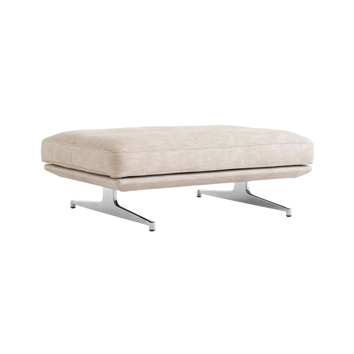 Hocker INLAND AV32 gepolstert mit Aluminiumgestell