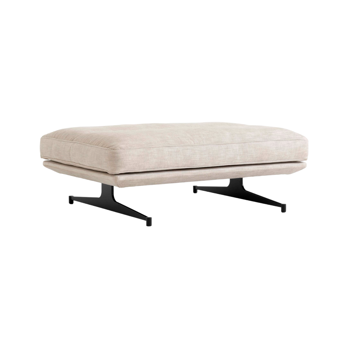 Hocker INLAND AV32 gepolstert mit schwarzem Gestell