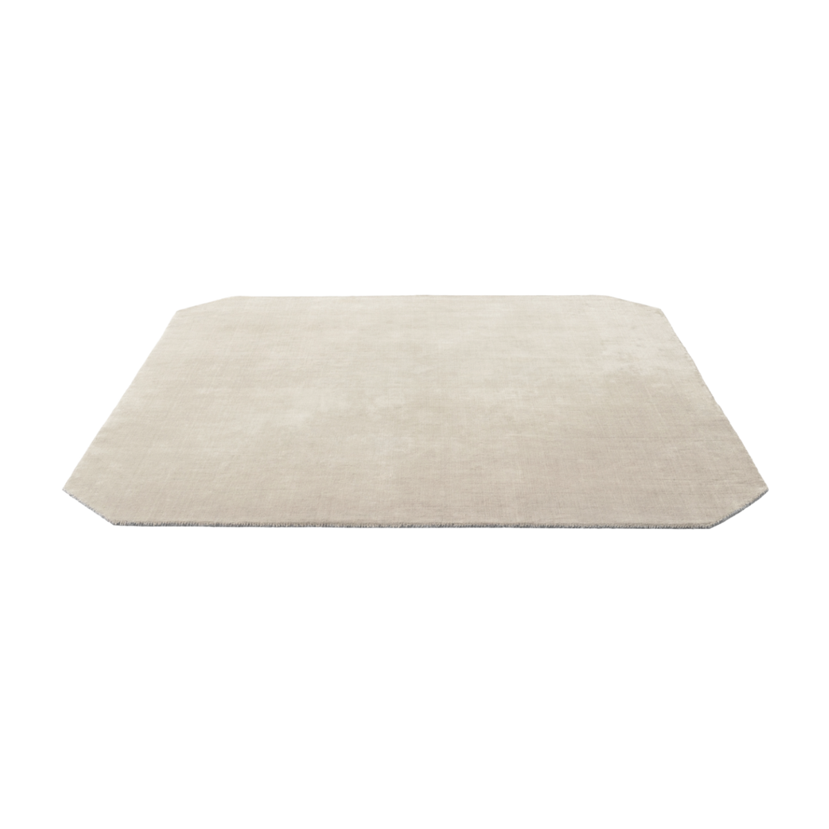 Quadratischer Teppich mit abgerundeten Ecken THE MOOR beige