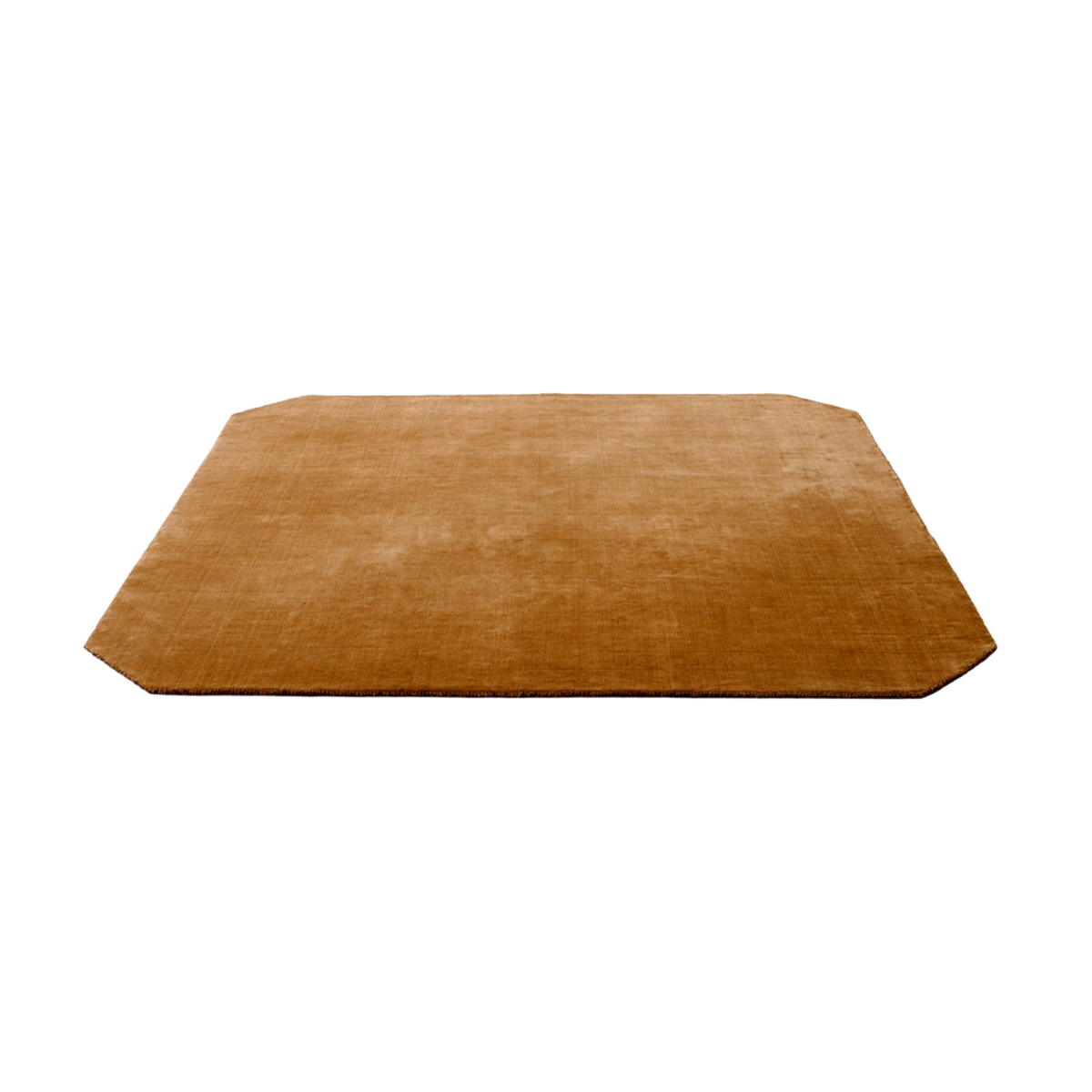 Quadratischer Teppich mit abgerundeten Ecken THE MOOR goldbraun