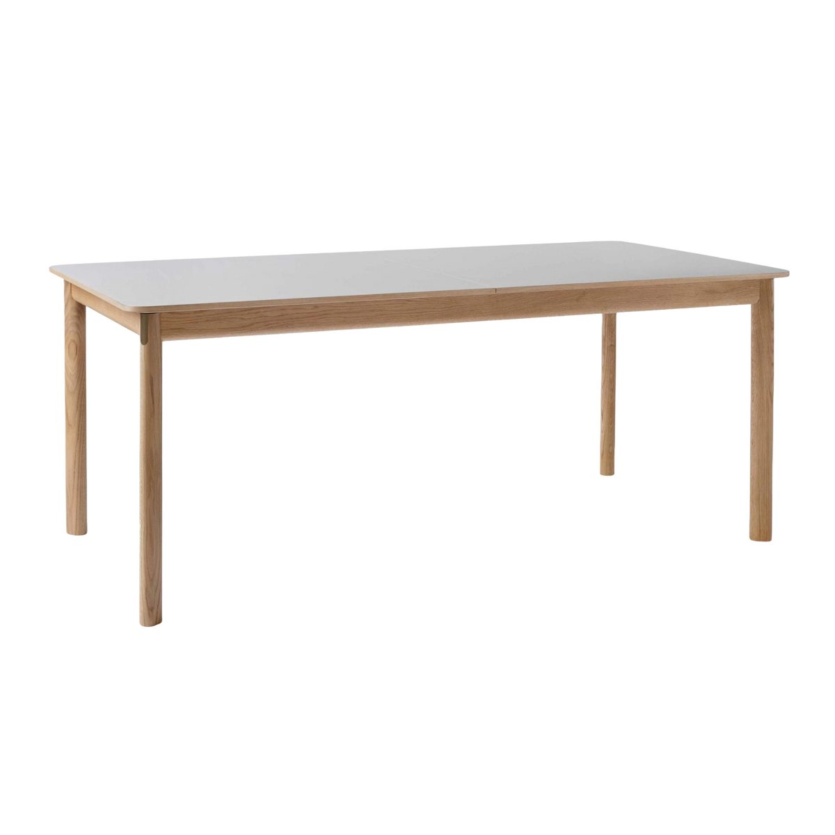 Ausziehbarer Tisch PATCH mit beigem Laminatplatte und Eichenbasis