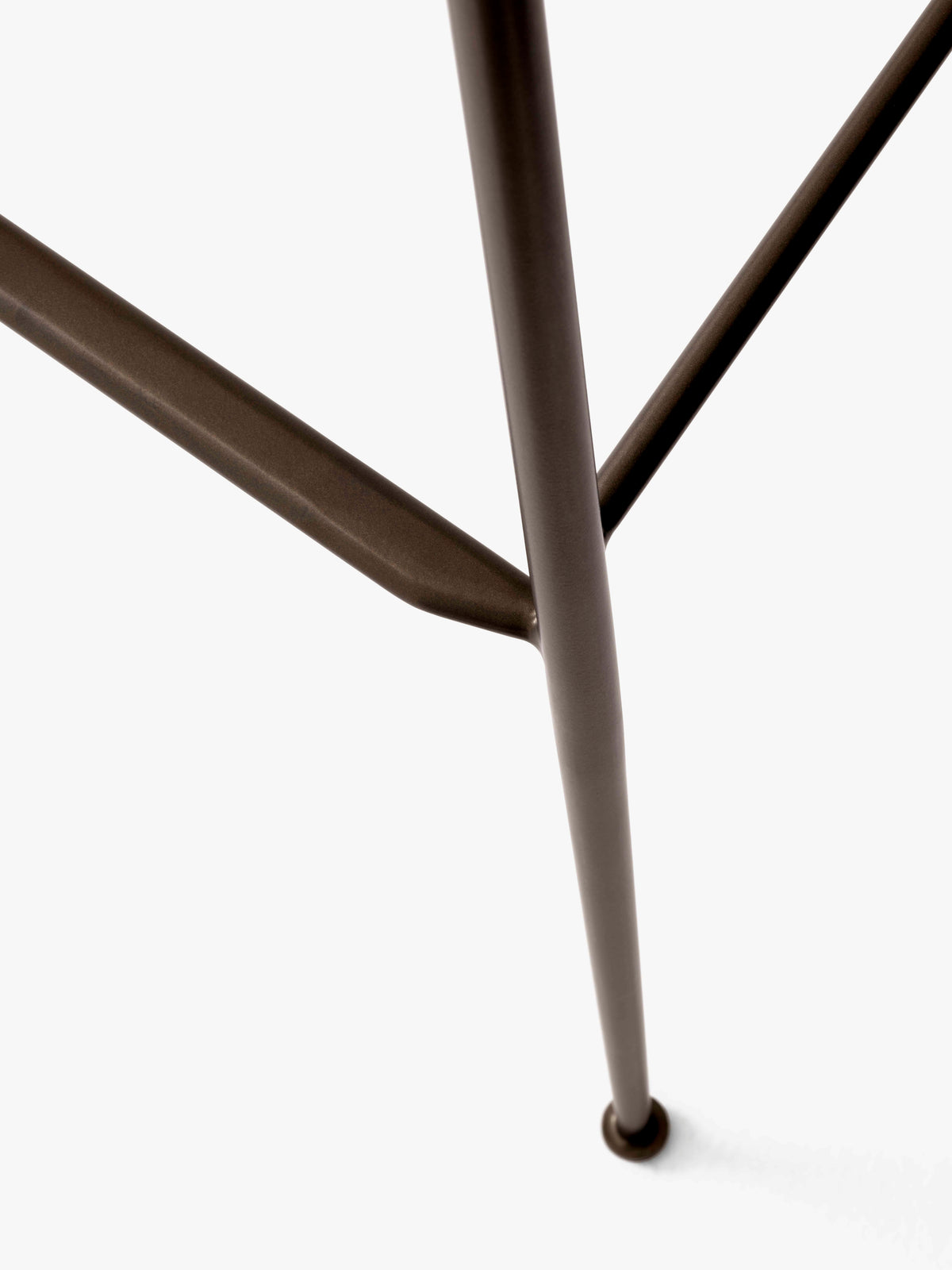 Barhocker RELY sandfarben mit braunem Stahlgestell