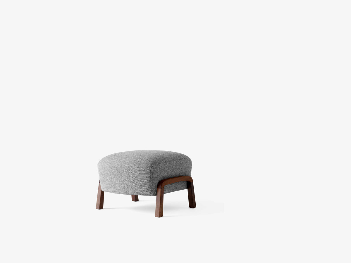 WULFF ATD3 Hocker mit Nussbaumbasis gepolstert