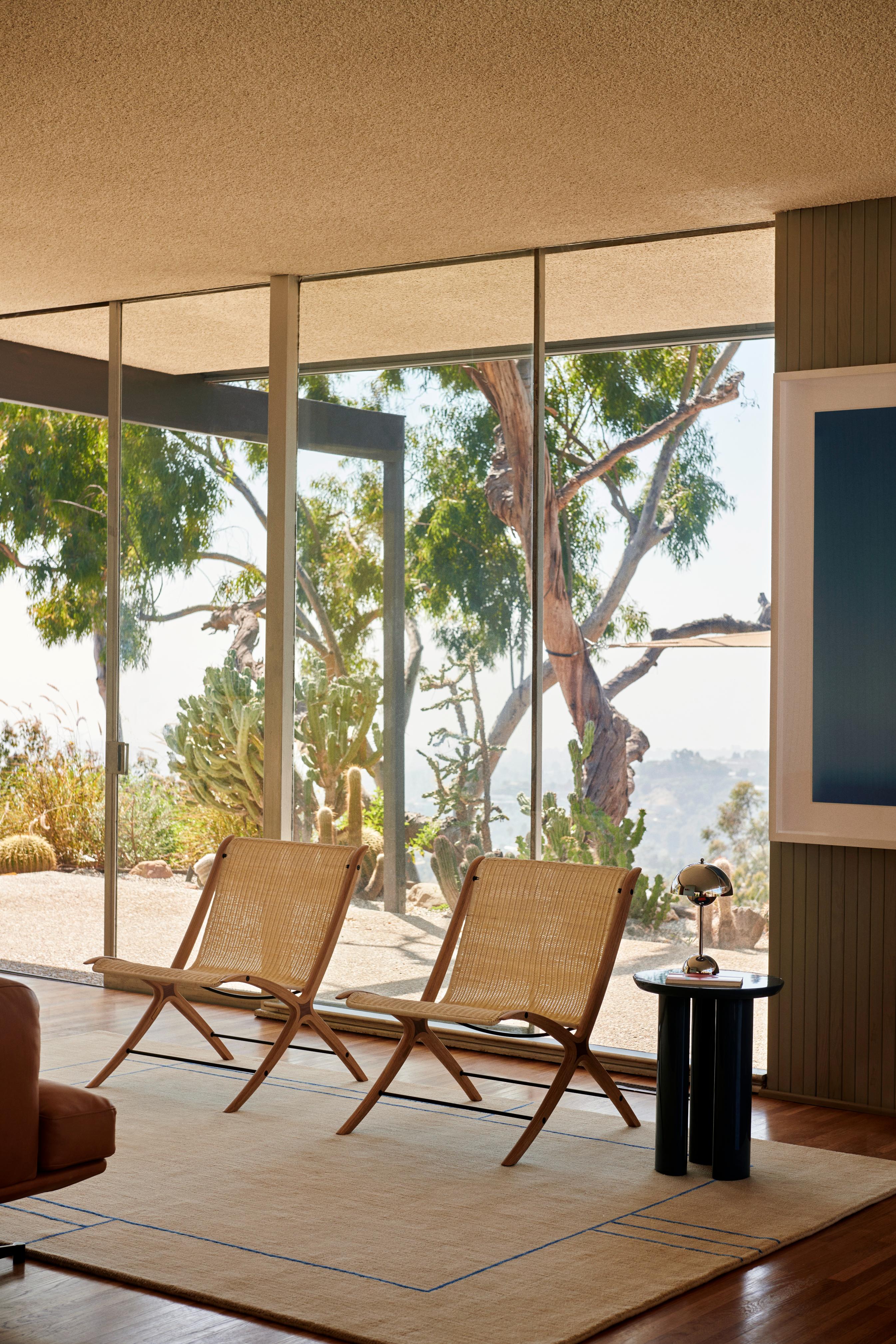 Sessel X HM10 mit Rattansitz und Holzgestell