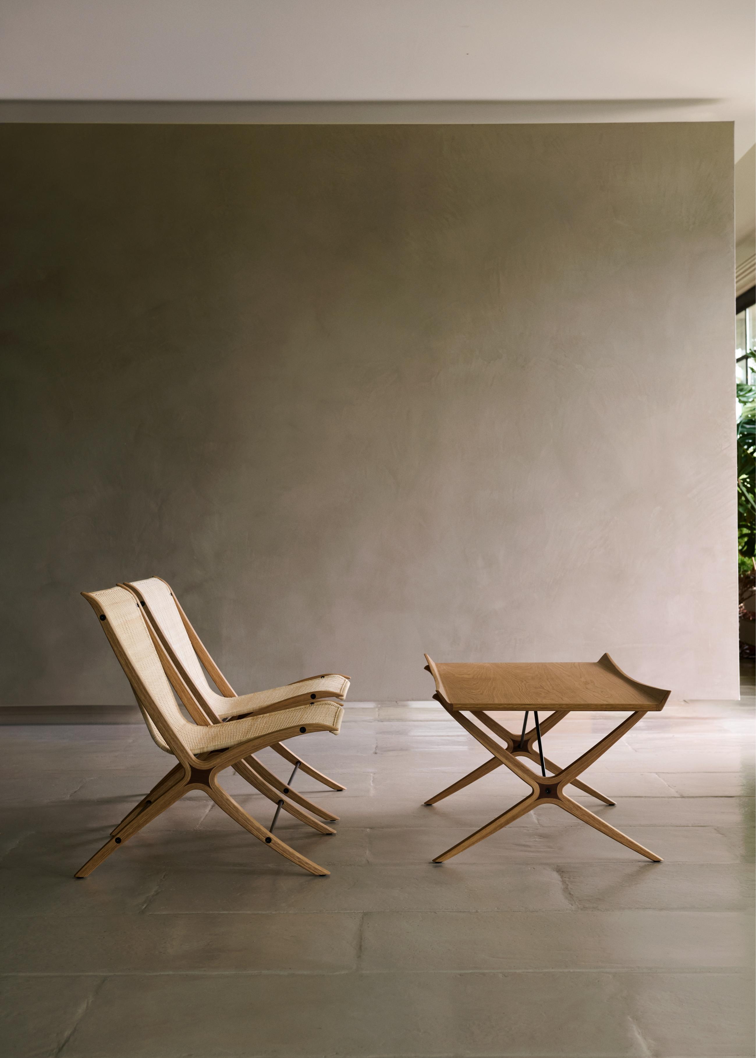 Sessel X HM10 mit Rattansitz und Holzgestell