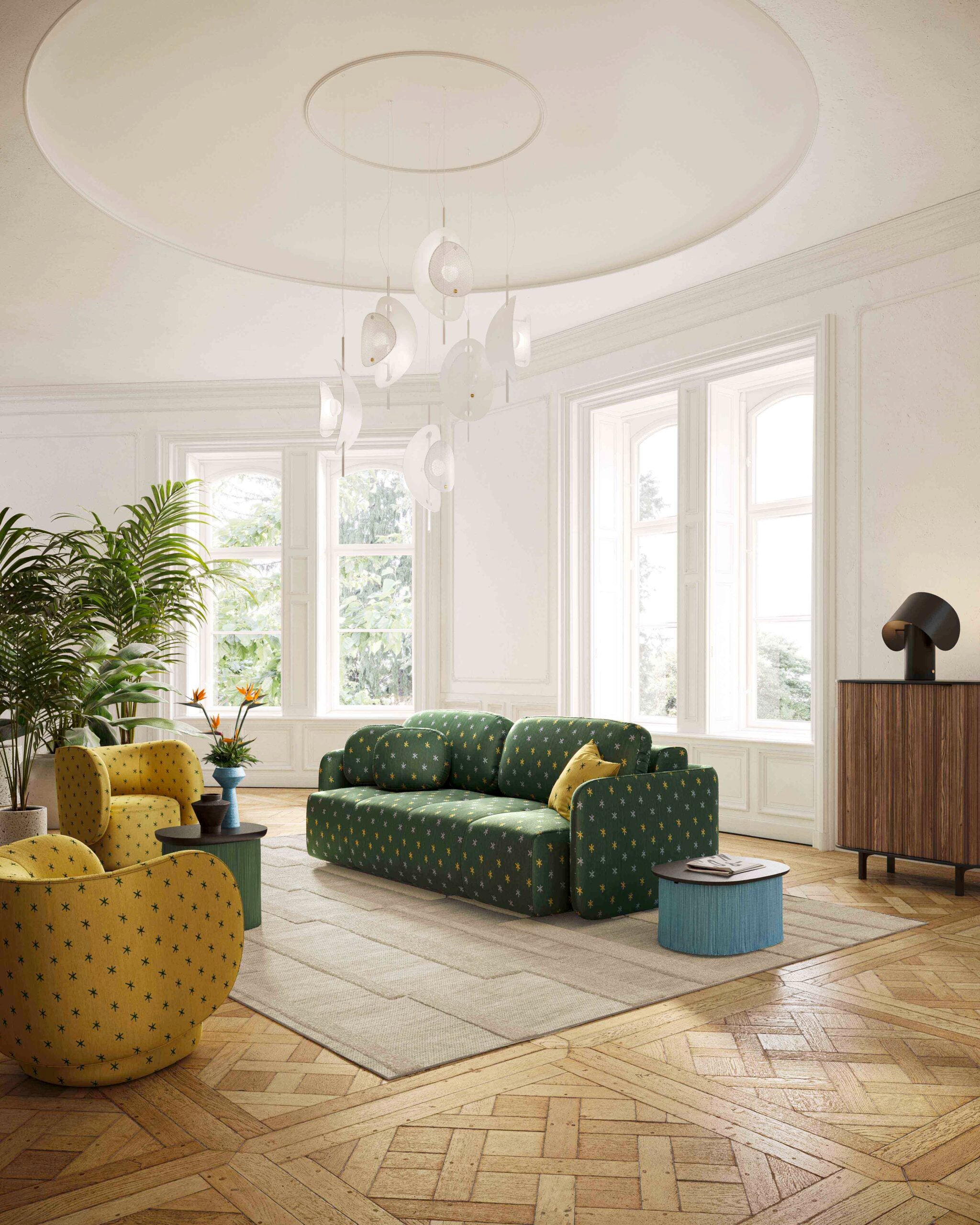 Sofa z funkcją spania VERTO tapicerowany