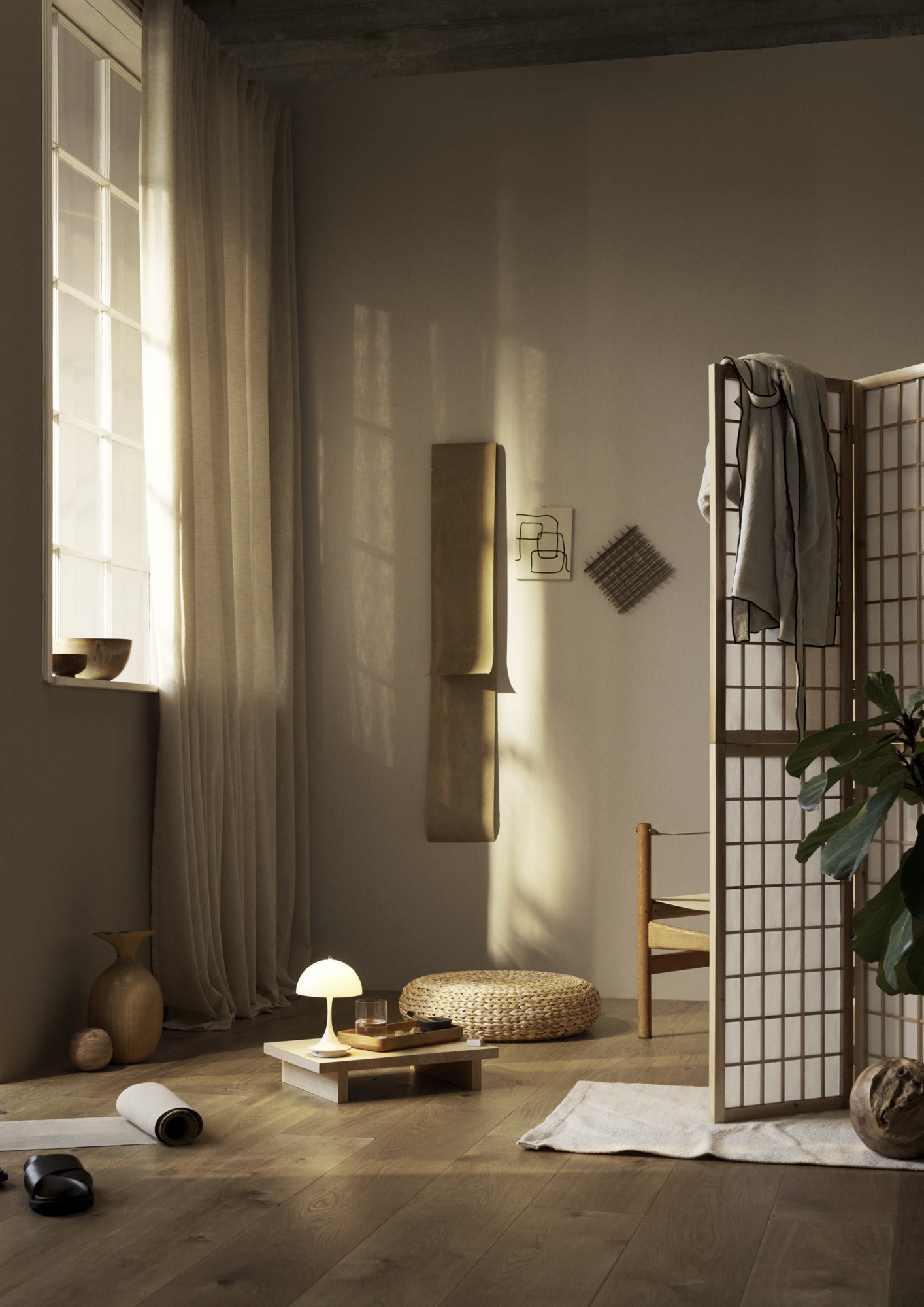 Lampa przenośna PANTHELLA 160 beżowy opal