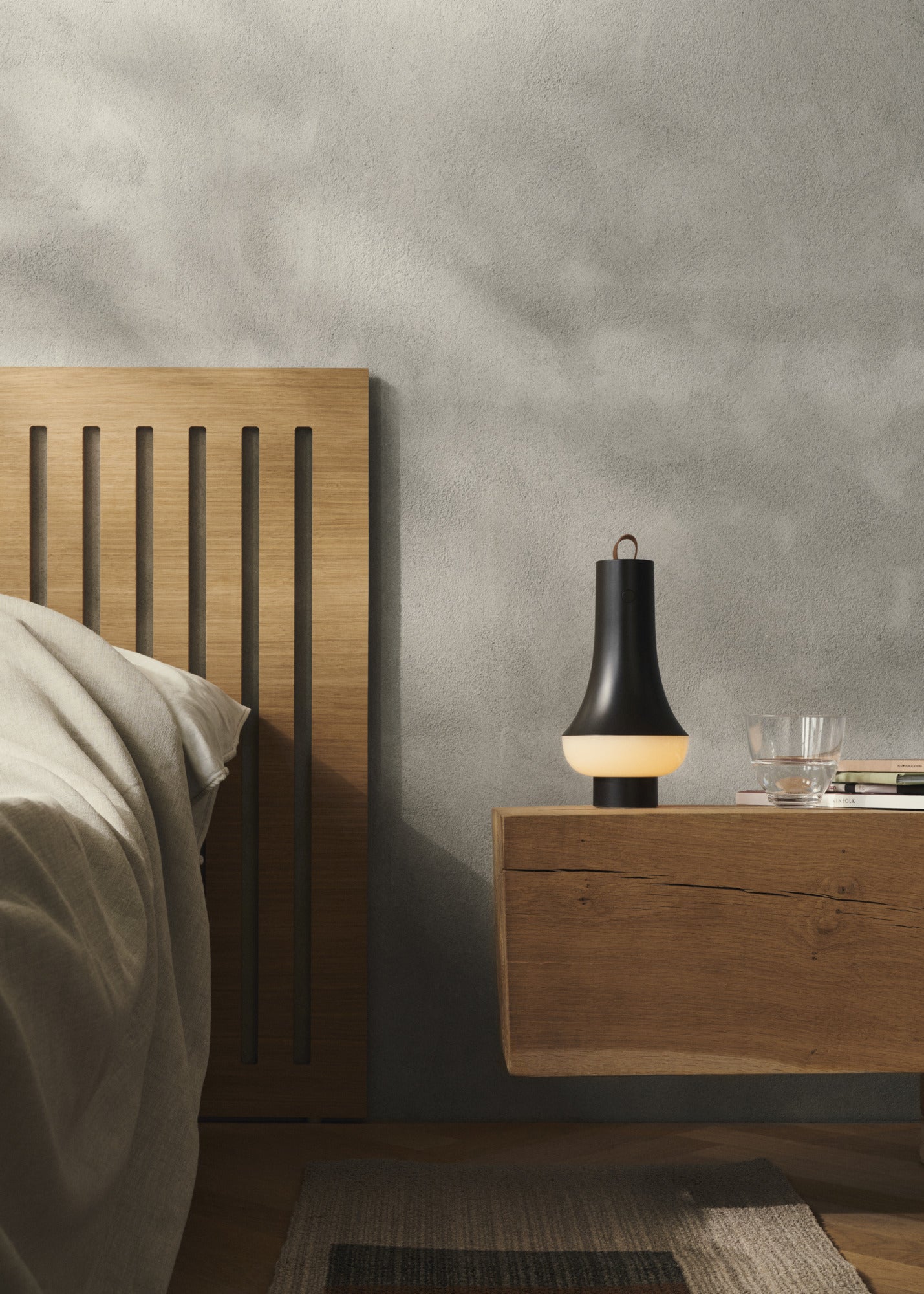 Portable lamp TOMOSHI dark brown